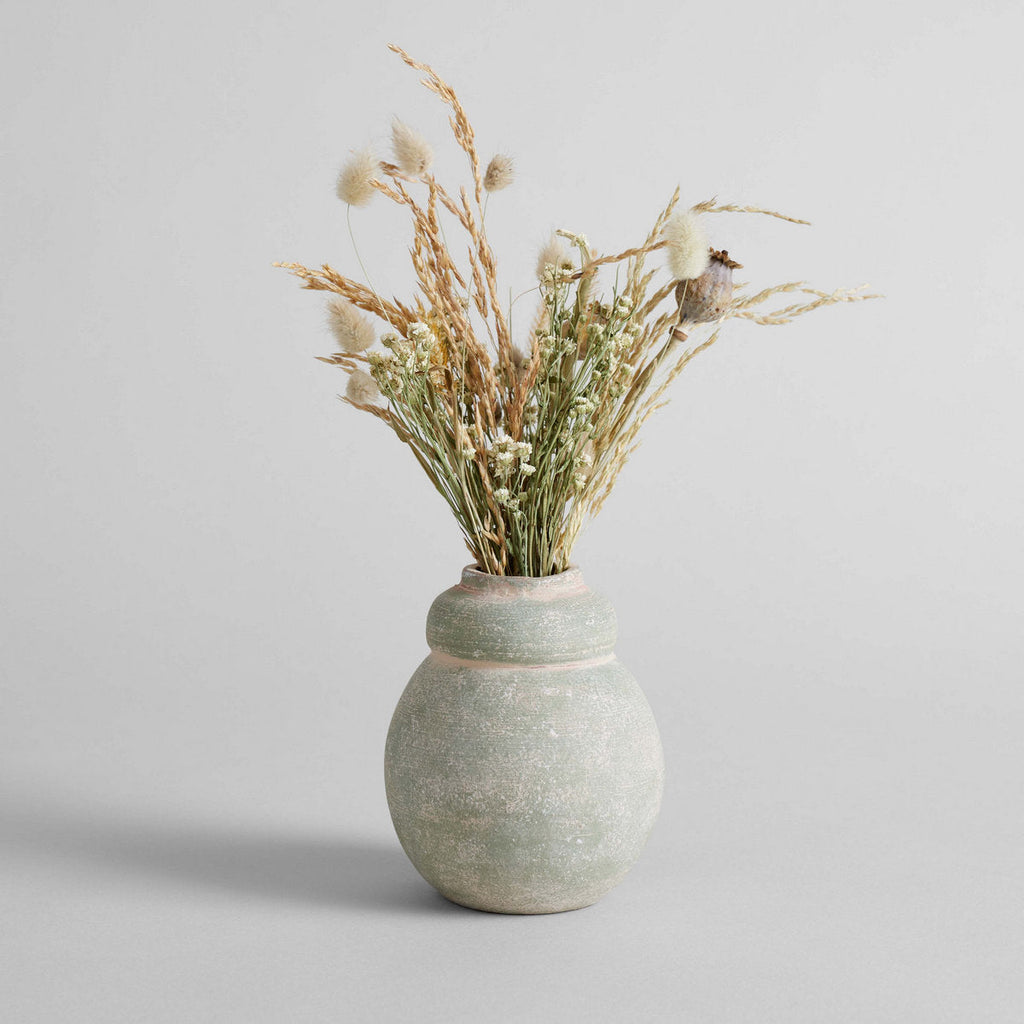 Bloomist Terra Cotta Bud Vase, Greenwash Tall | Heirloom Boulevard