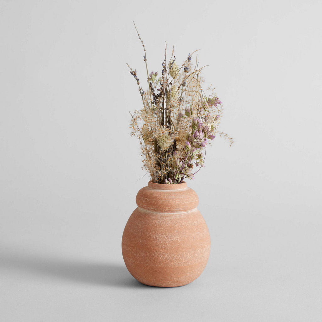 Bloomist Terra Cotta Bud Vase, Whitewash Tall | Heirloom Boulevard