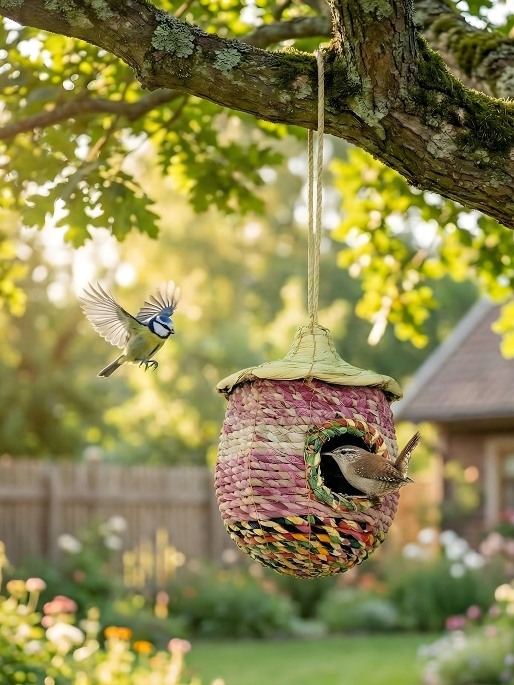 Seagrass & Sari Birdhouse - Acorn | Heirloom Boulevard
