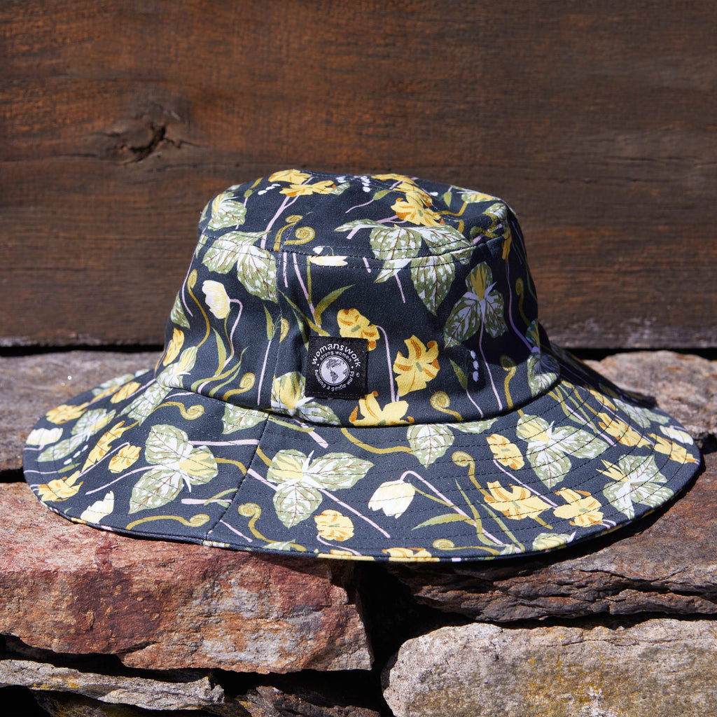 Cotton Bucket Sun Hat in Woodland Garden | Heirloom Boulevard