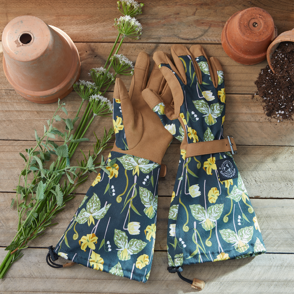 Womanswork Arm Saver Gloves Woodland Garden | Heirloom Boulevard