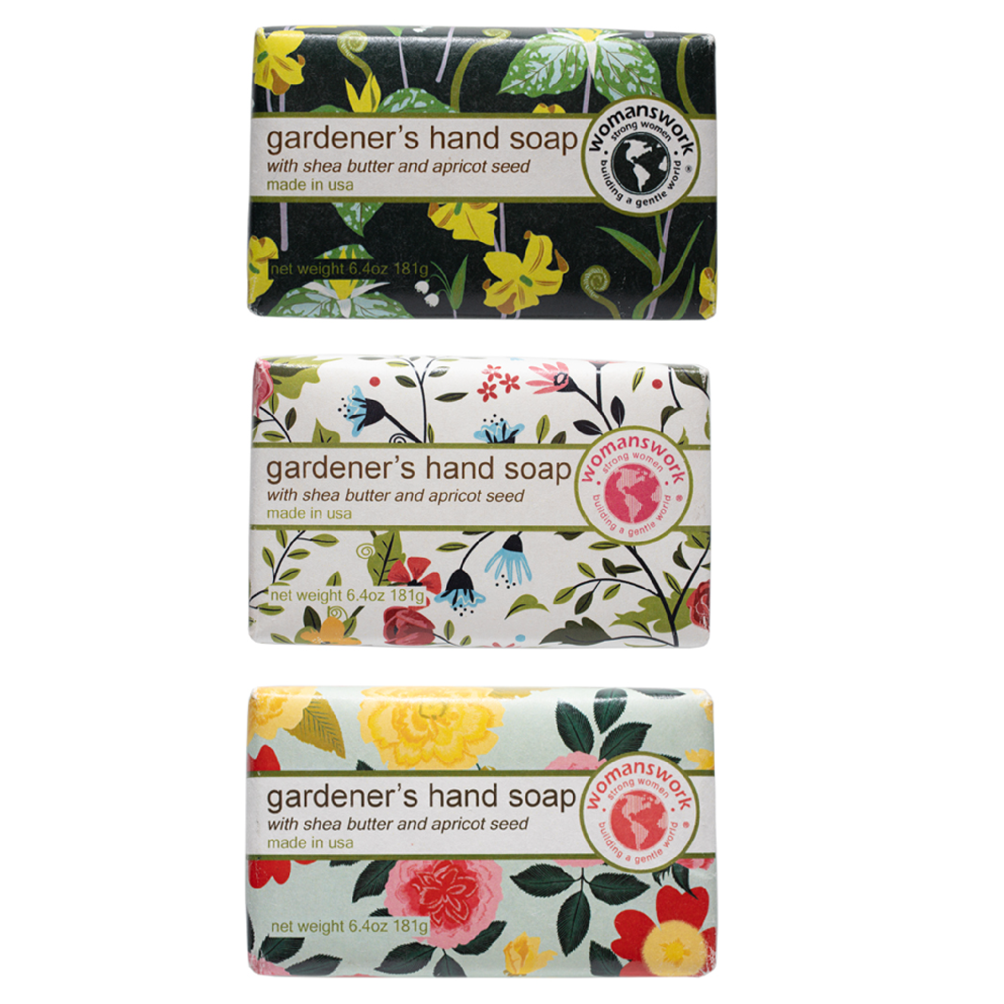 Womanswork Gardener's Hand Soap, packaged in Garden of Paradise print | Heirloom Boulevard