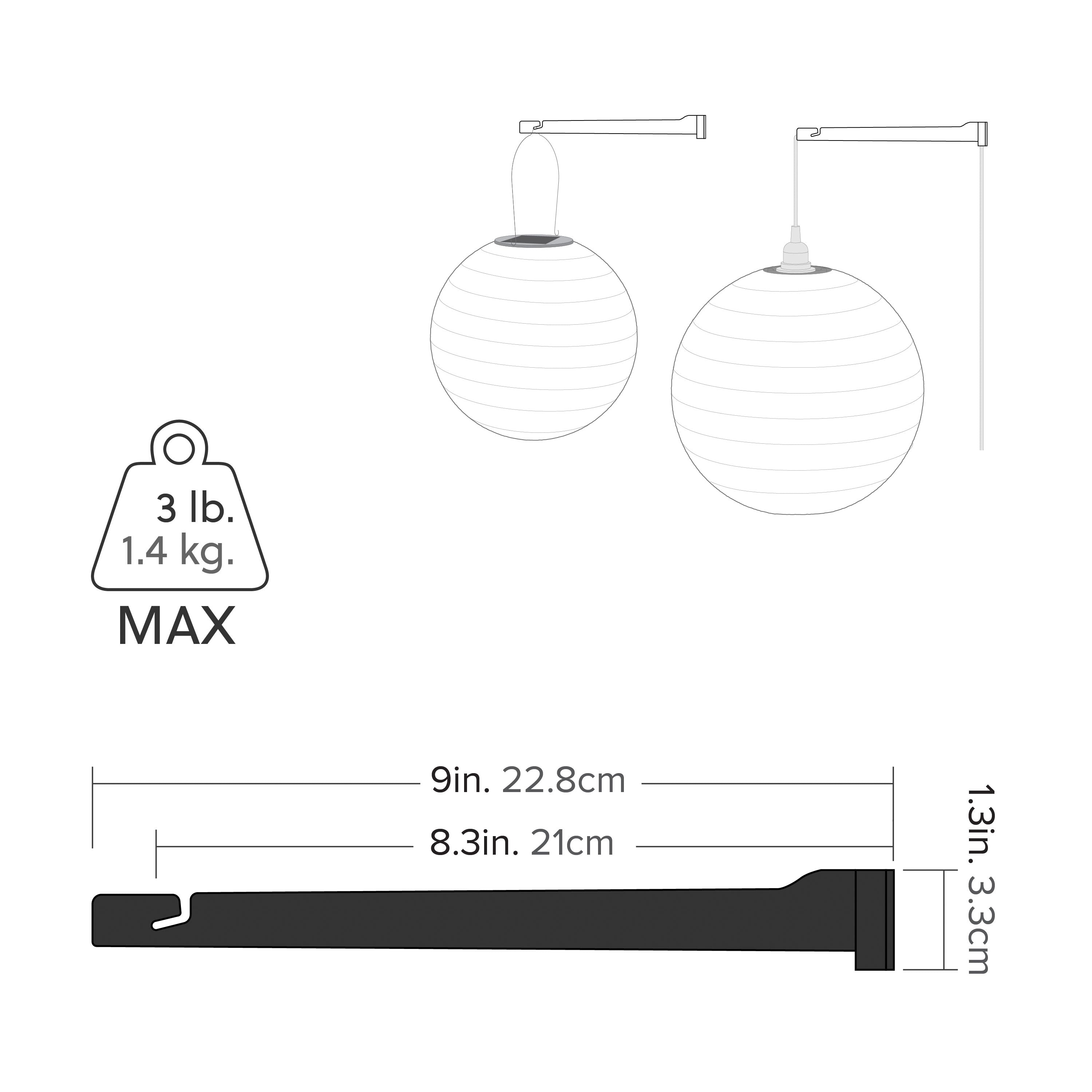 Allsop Lantern Wall Hanger – Adjustable Bracket for Pendant Lamps & Decor | Heirloom Boulevard