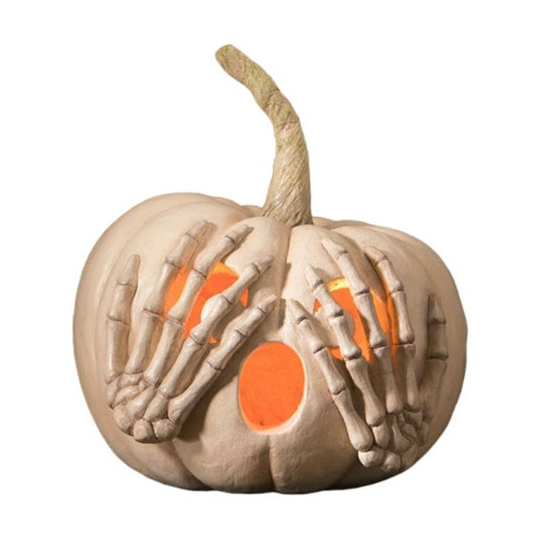 Peek-a-Boo Pumpkin White by Bethany Lowe Designs Quirks! | Heirloom Boulevard