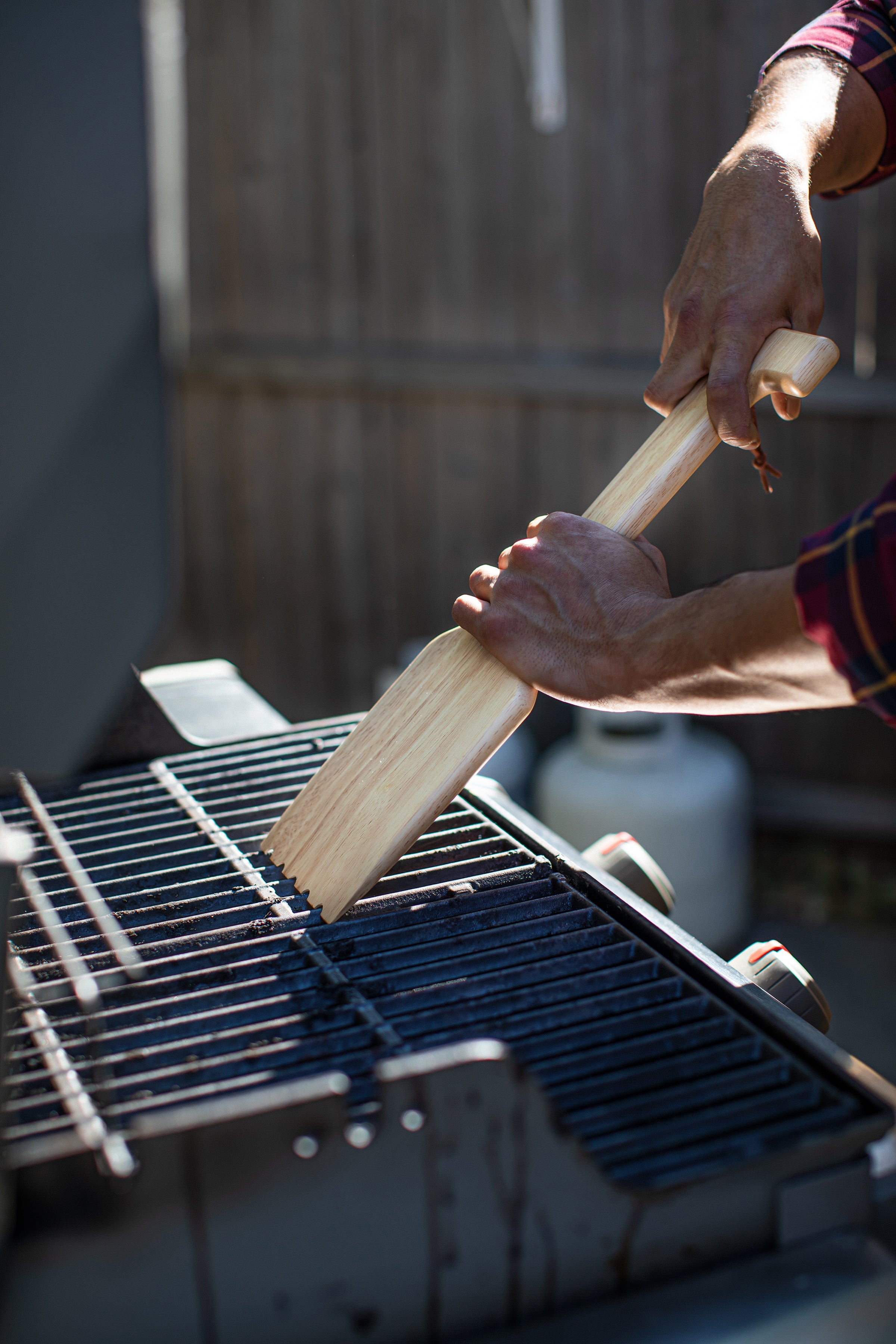 Oniva Hardwood BBQ Grill Scraper with Bottle Opener | Heirloom Boulevard