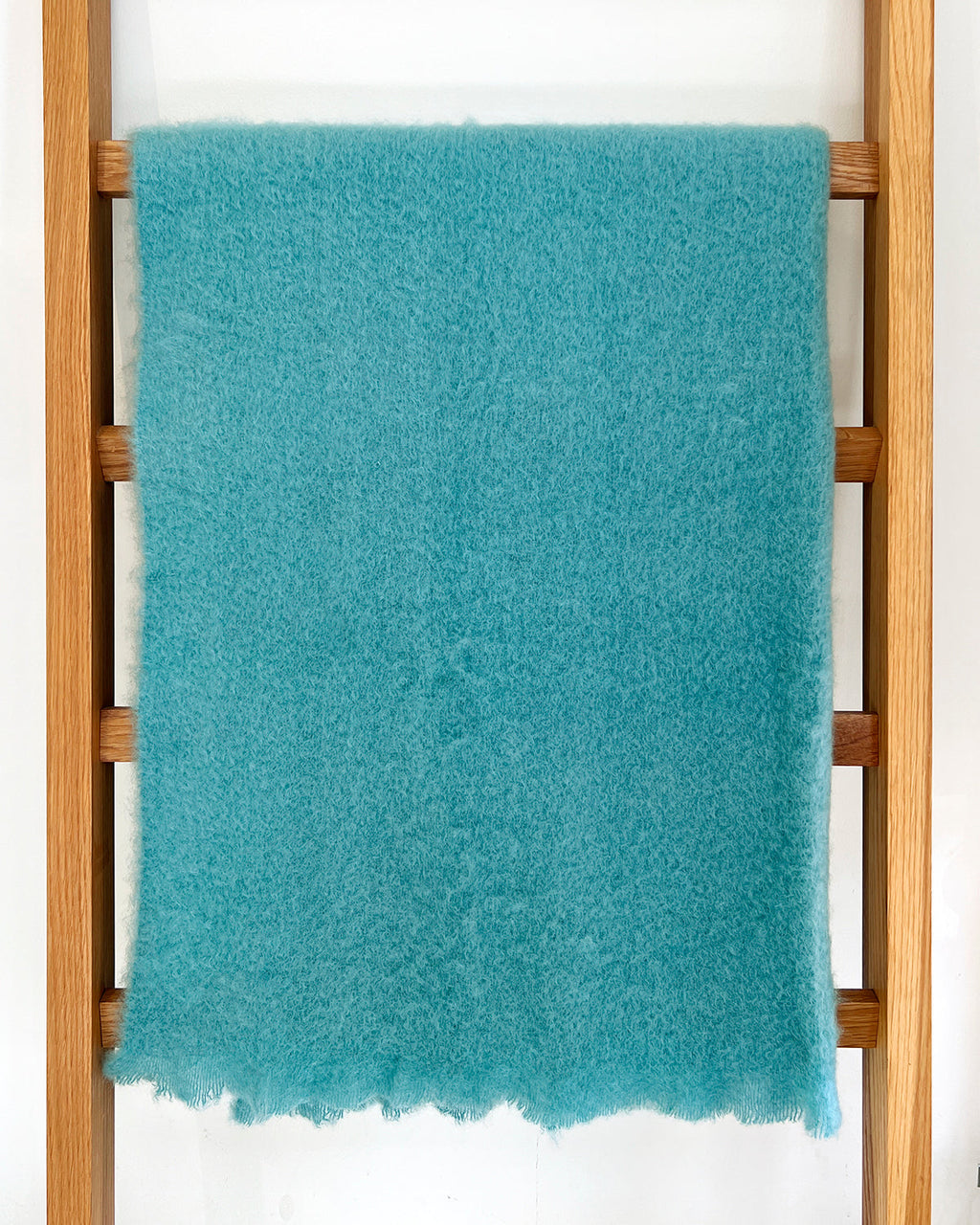 Mantas Ezcaray Aquamarine Mohair Blanket Throw atacama home | Heirloom Boulevard