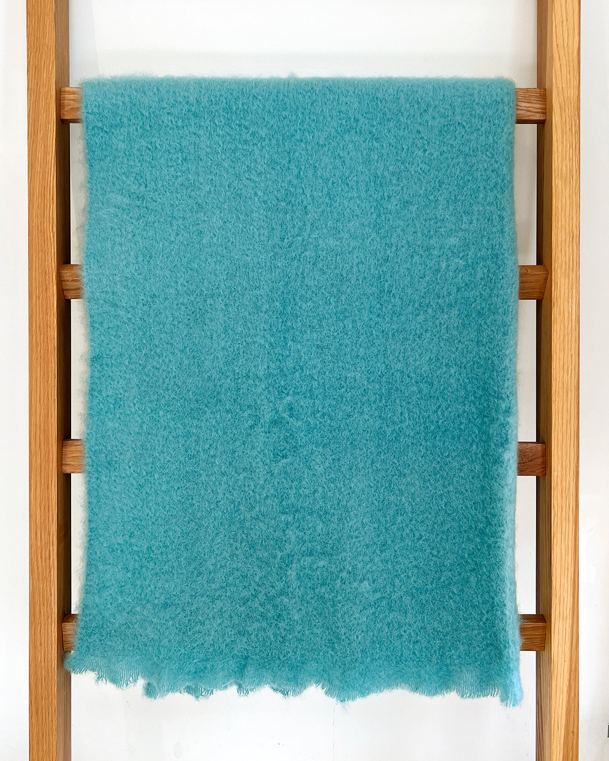 Mantas Ezcaray Aquamarine Mohair Blanket Throw atacama home | Heirloom Boulevard