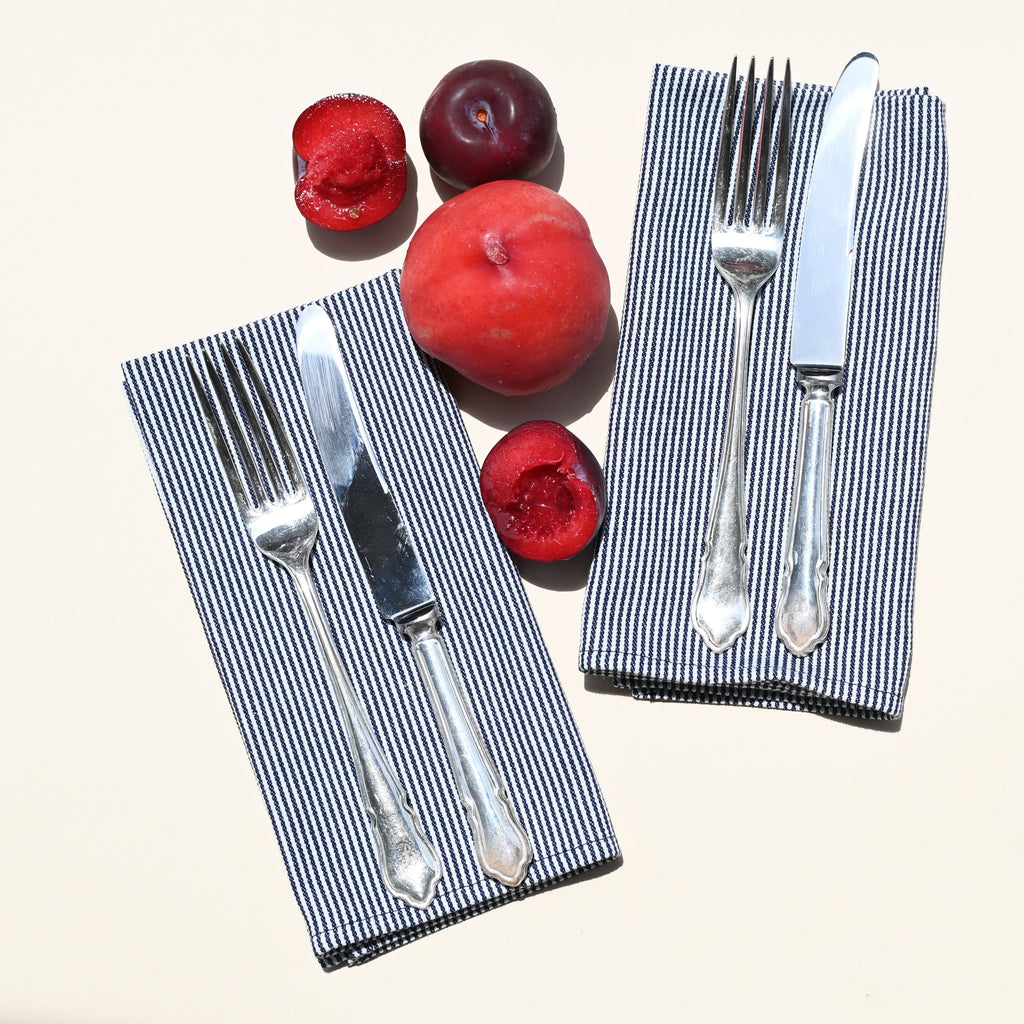 ATELIER SAUCIER Hickory Stripe Napkins | Set of 4 | Heirloom Boulevard