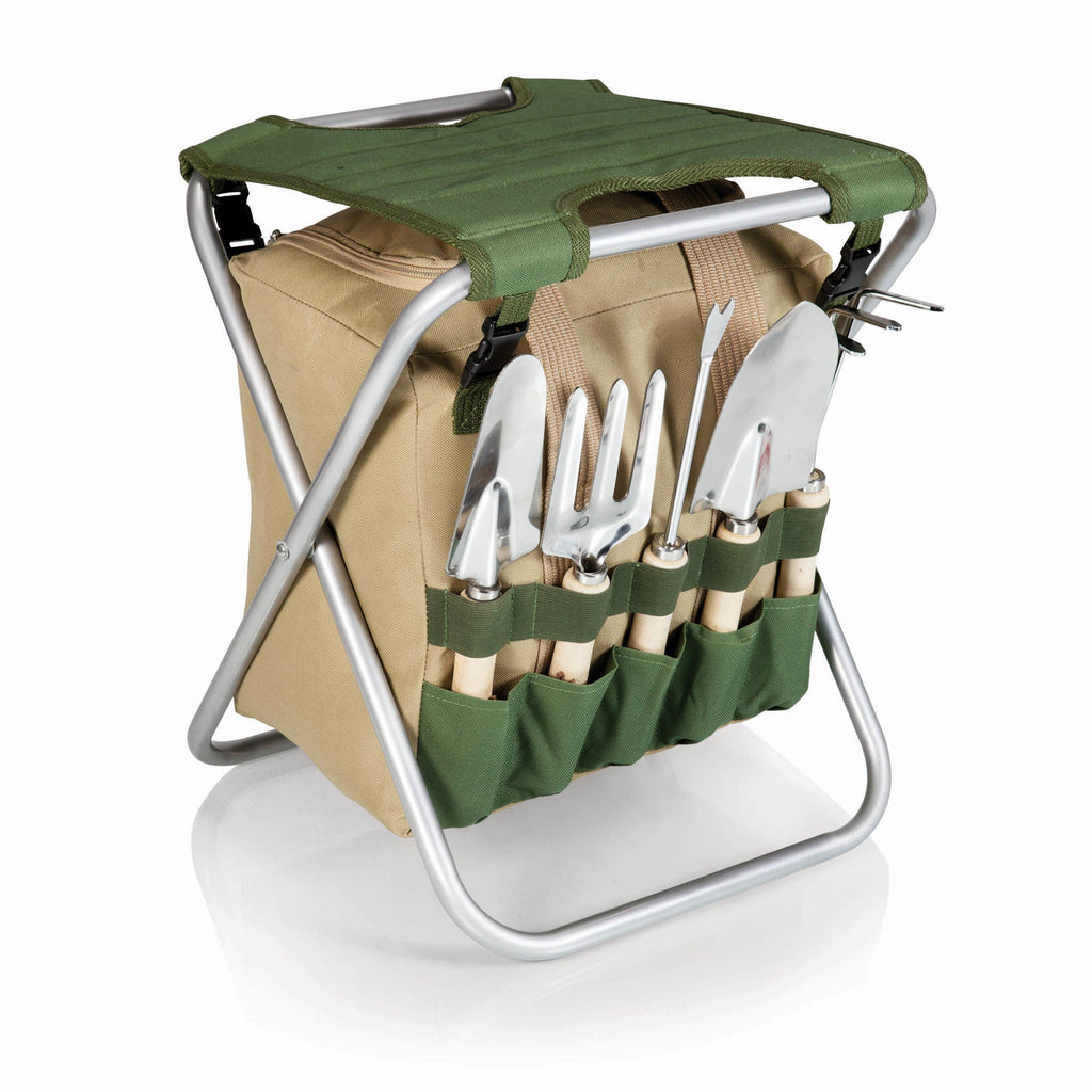 Oniva Gardener Folding Seat with Tools | Heirloom Boulevard