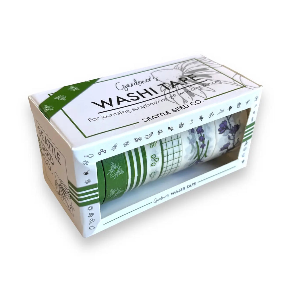 Seattle Seed Company Gardener's Washi Tape Crafting and Scrapbooking Set 7pc 10m | Heirloom Boulevard