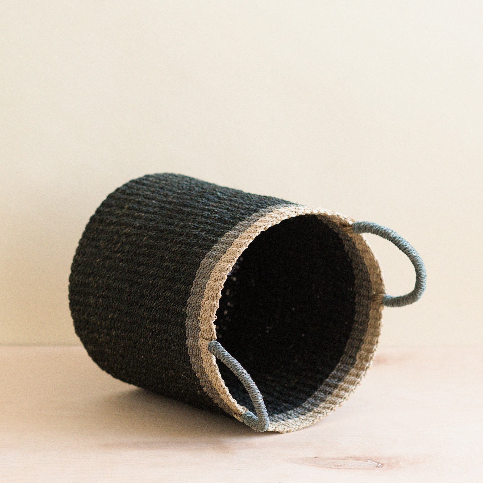 LIKHÂ Black Floor Basket with Handle - Storage Baskets | LIKHÂ