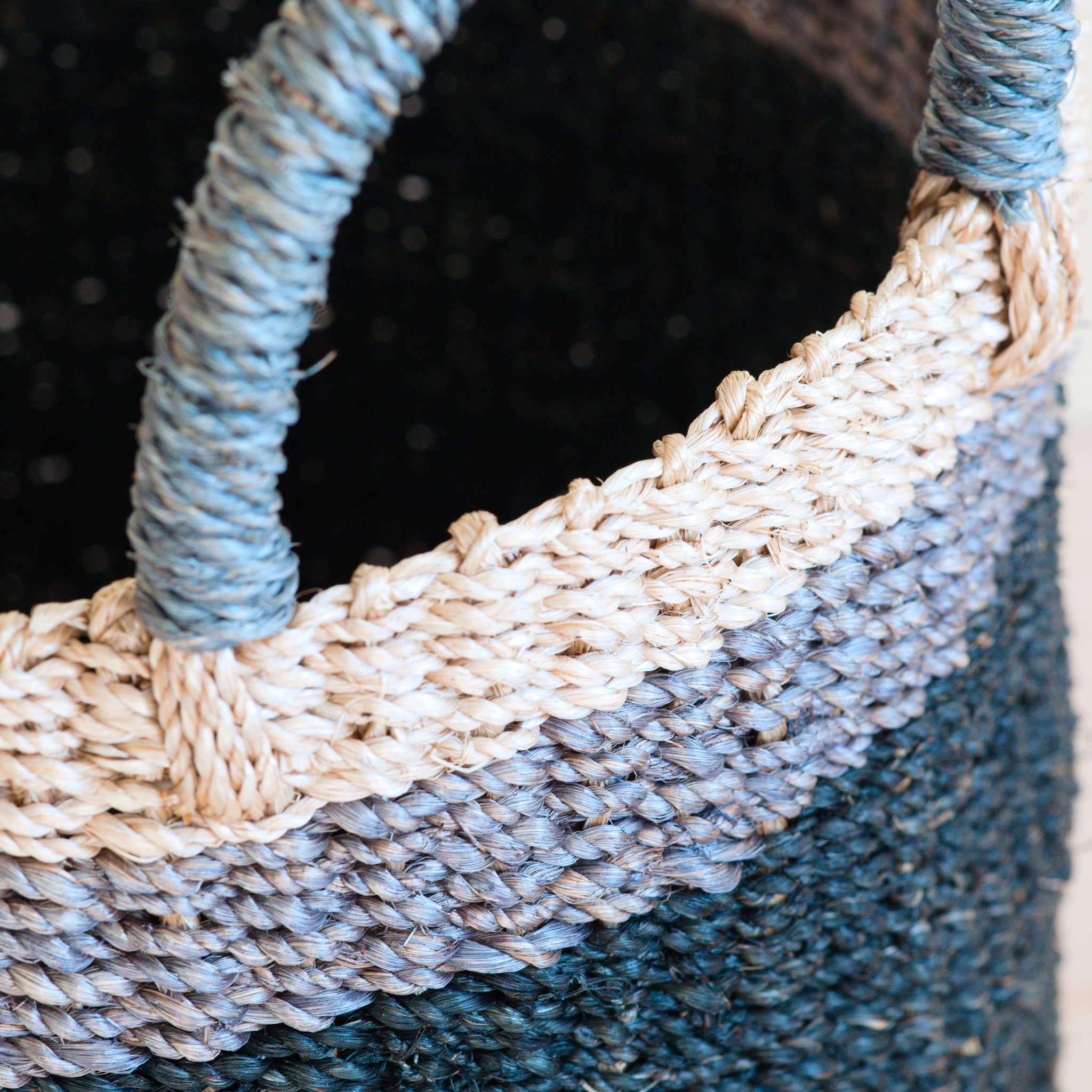 LIKHÂ Black Floor Basket with Handle - Storage Baskets | LIKHÂ