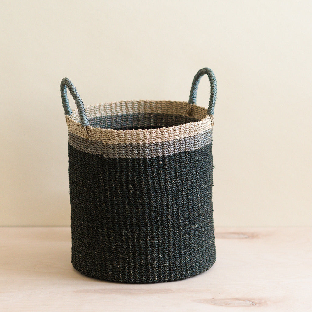 LIKHÂ Black Floor Basket with Handle - Storage Baskets | LIKHÂ