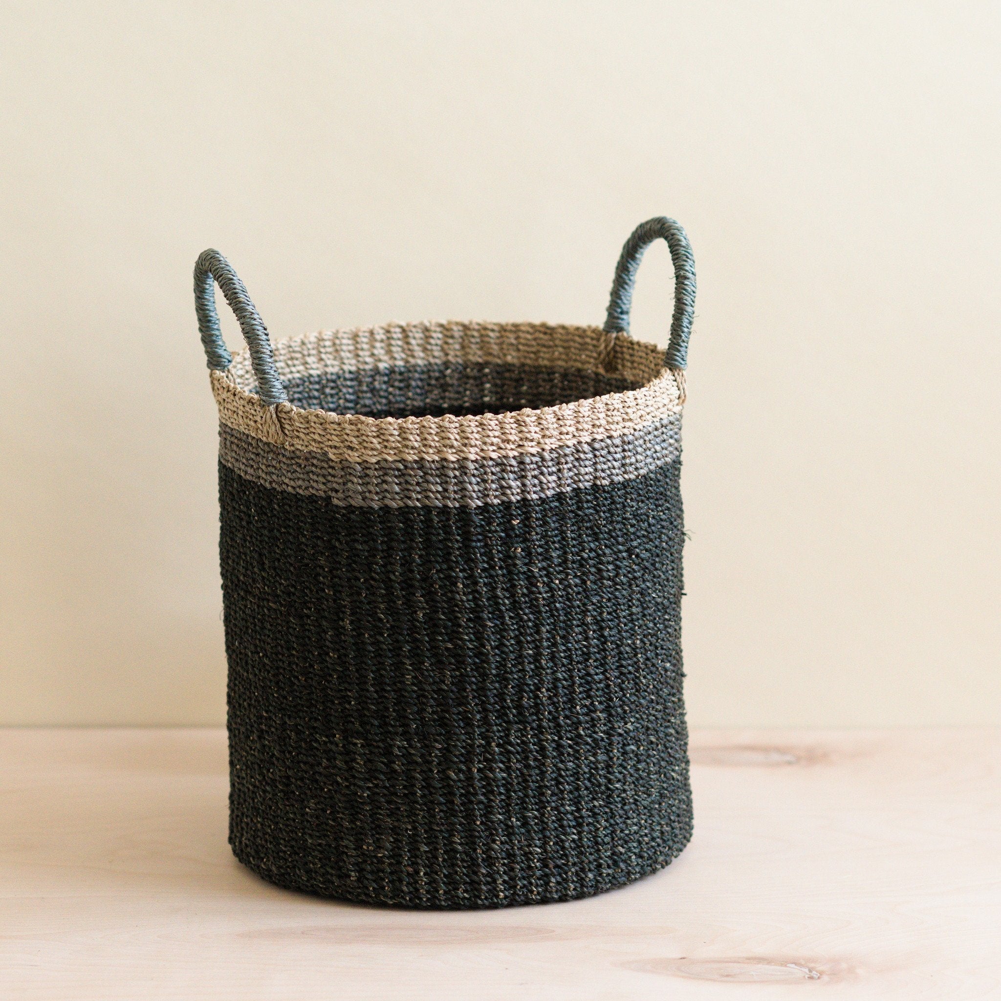 LIKHÂ Black Floor Basket with Handle - Storage Baskets | LIKHÂ