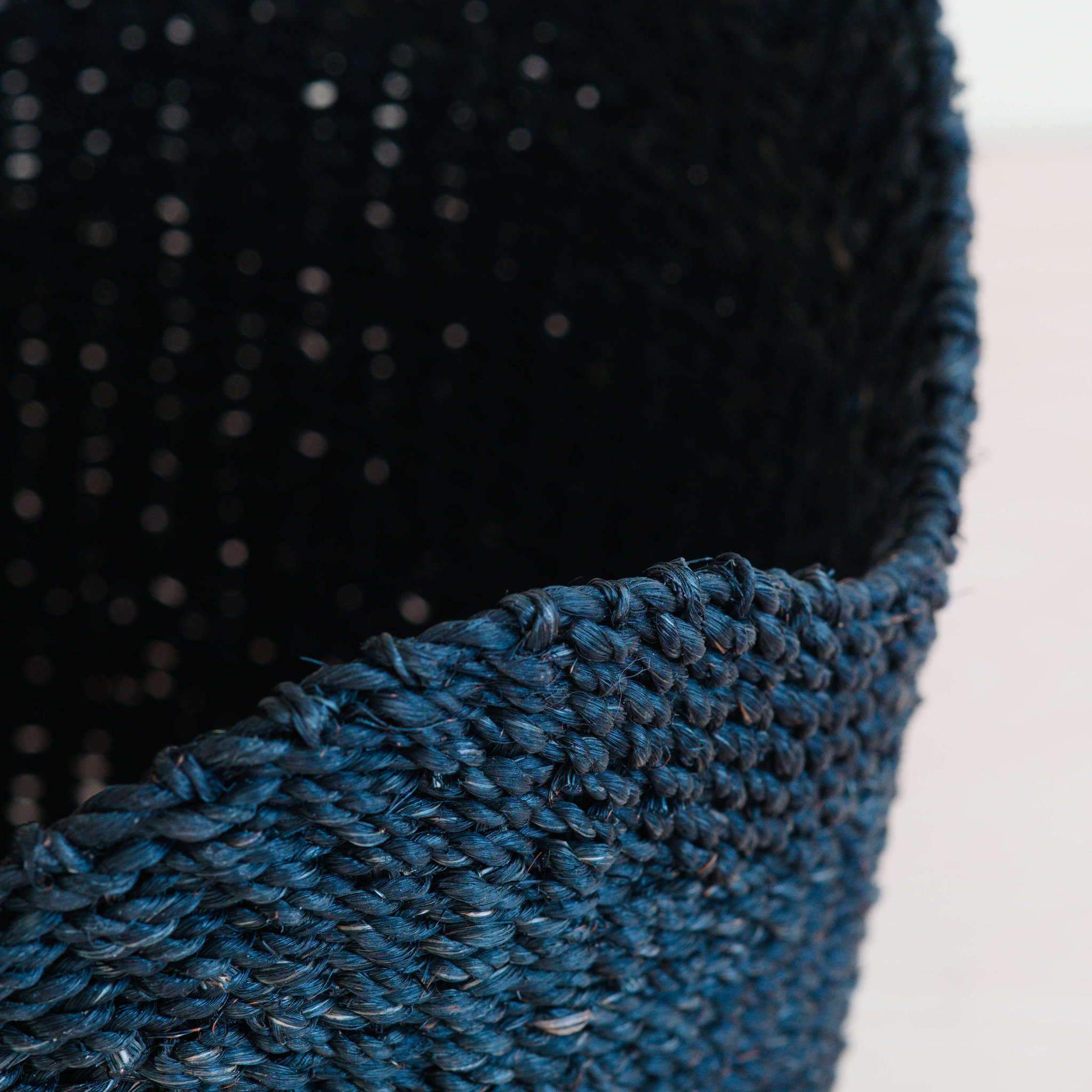 LIKHÂ Black Scallop Basket - Handwoven Basket | LIKHÂ