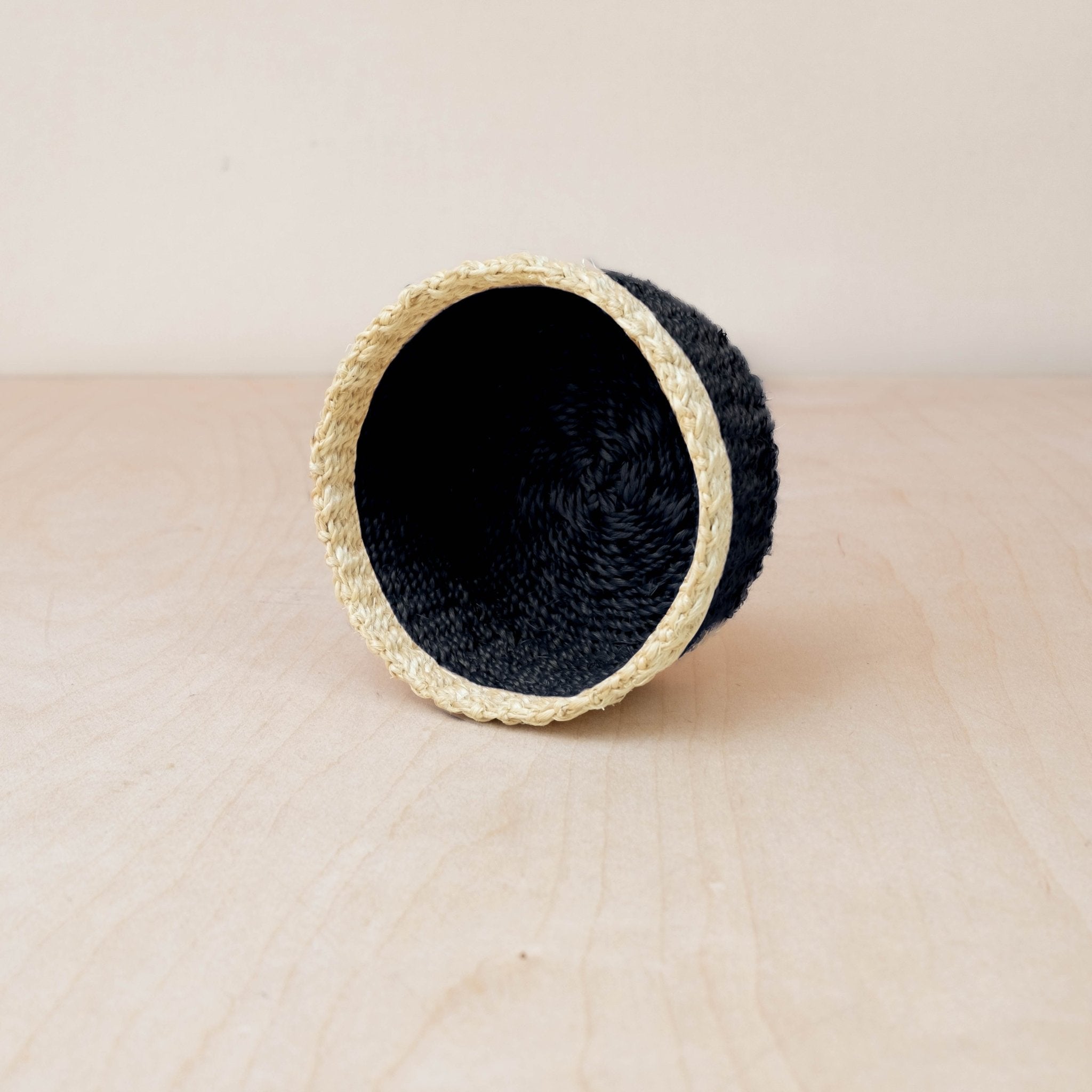 Black Small Round Tray - Mini Trinket Basket | LIKHÂ | Heirloom Boulevard