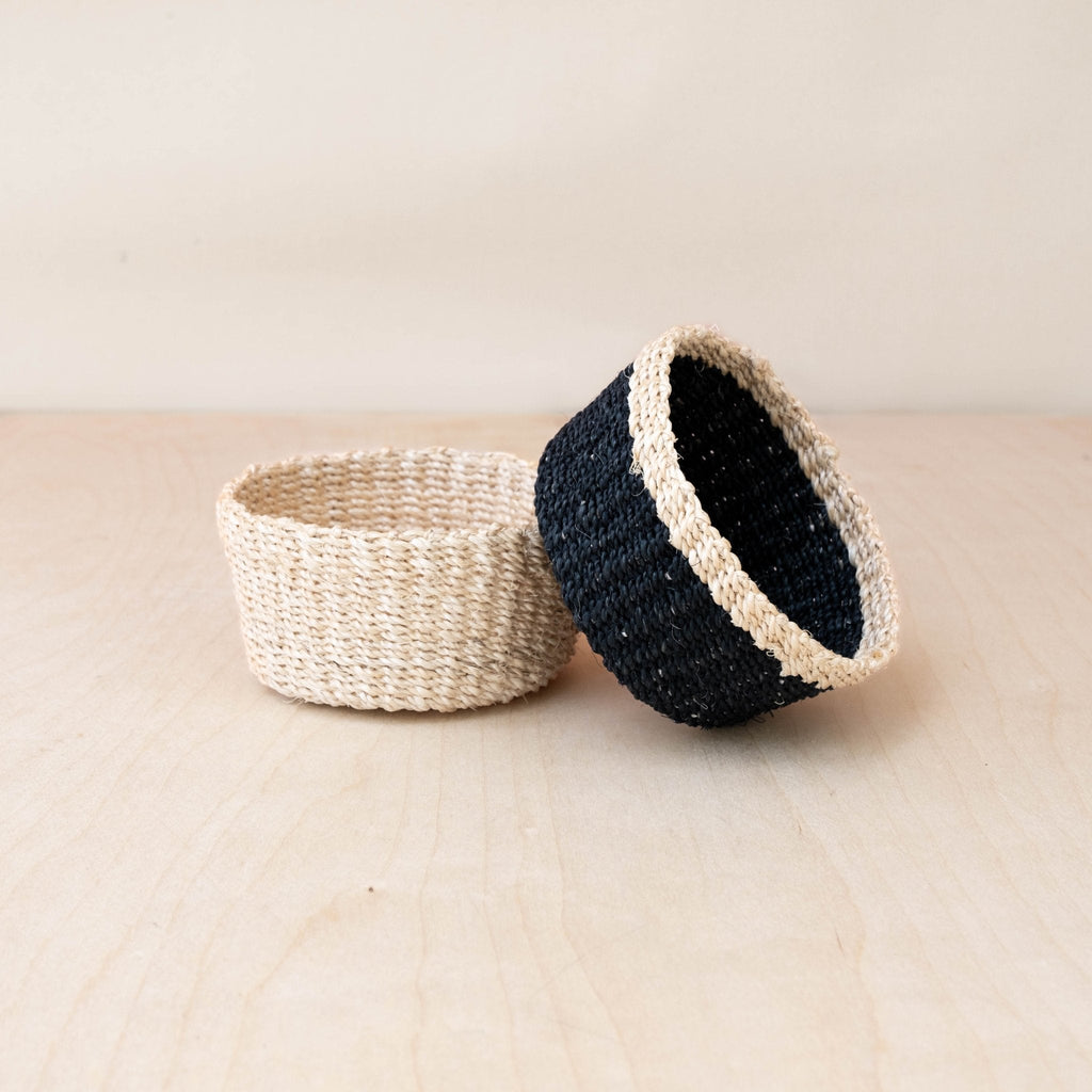 Black Small Round Tray - Mini Trinket Basket | LIKHÂ | Heirloom Boulevard