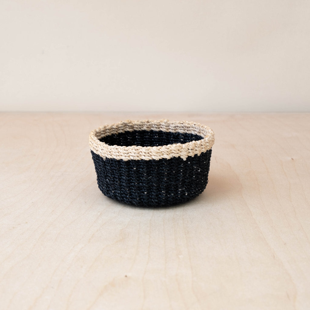 Black Small Round Tray - Mini Trinket Basket | LIKHÂ | Heirloom Boulevard