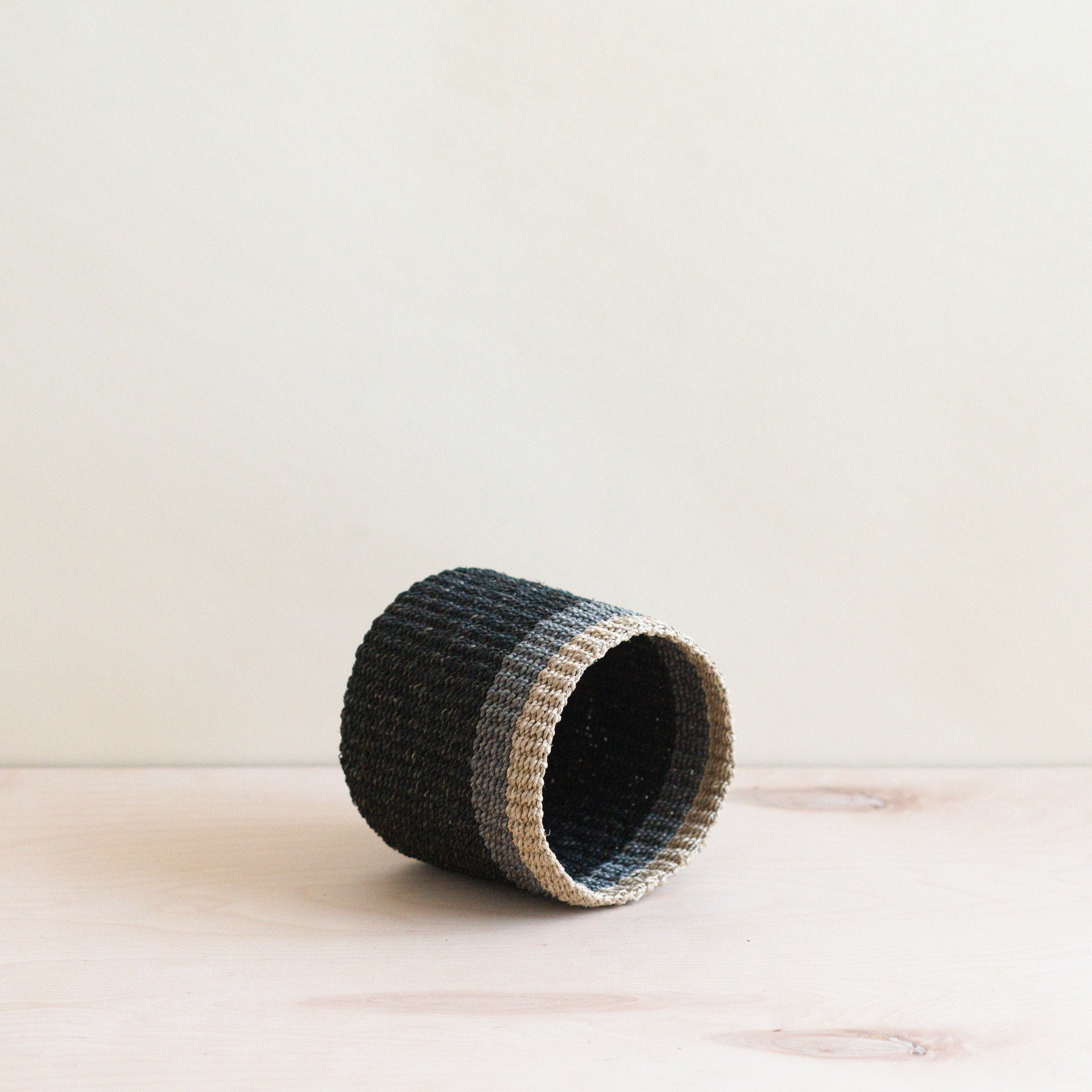 LIKHÂ Black Tabletop Mini Basket - Handmade Baskets | LIKHÂ