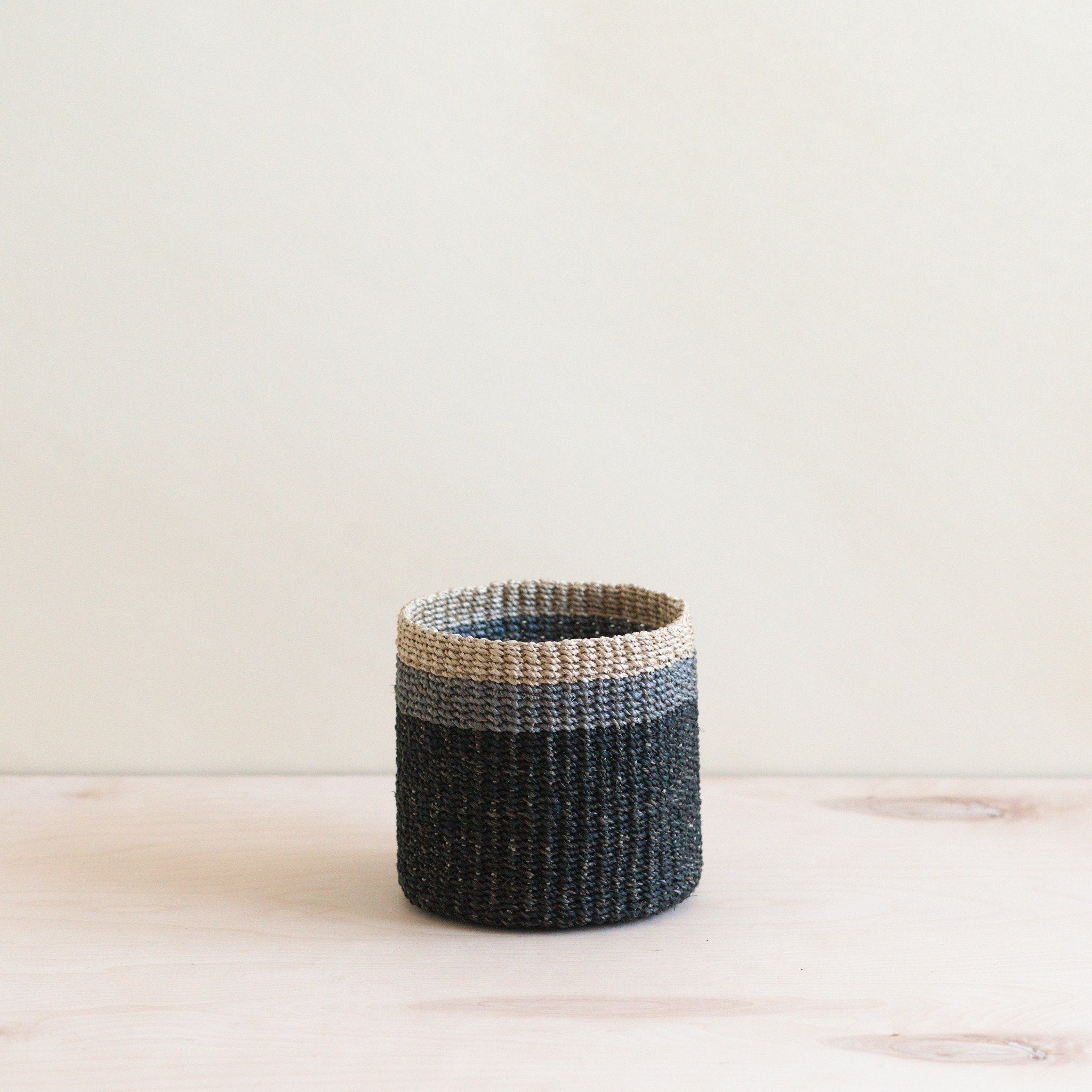 LIKHÂ Black Tabletop Mini Basket - Handmade Baskets | LIKHÂ