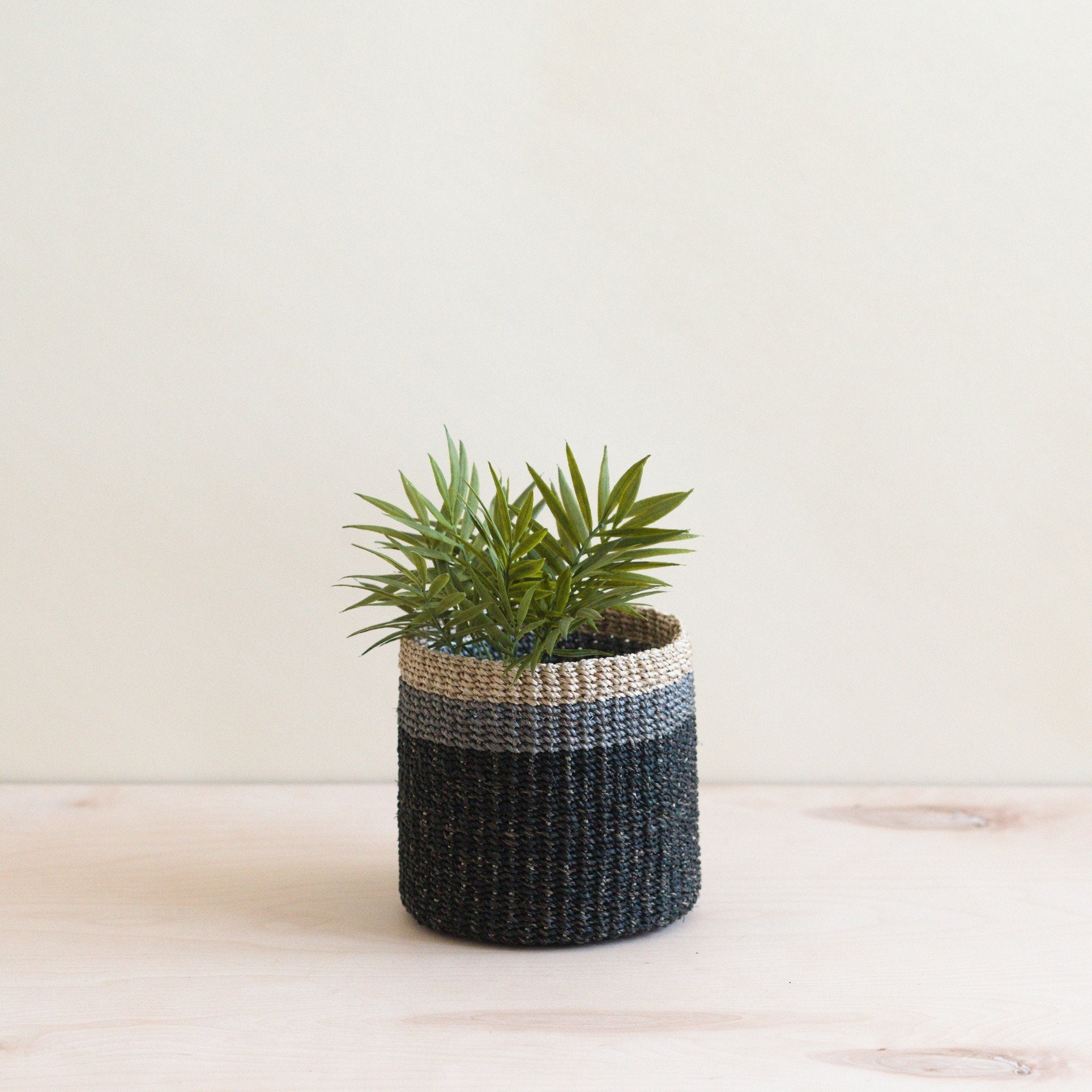 LIKHÂ Black Tabletop Mini Basket - Handmade Baskets | LIKHÂ