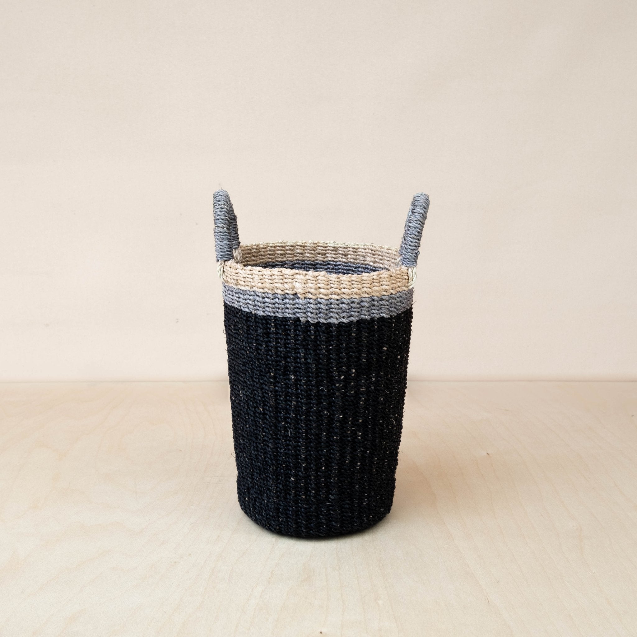 LIKHÂ Black Woven Basket Vase - Weave Basket | LIKHÂ
