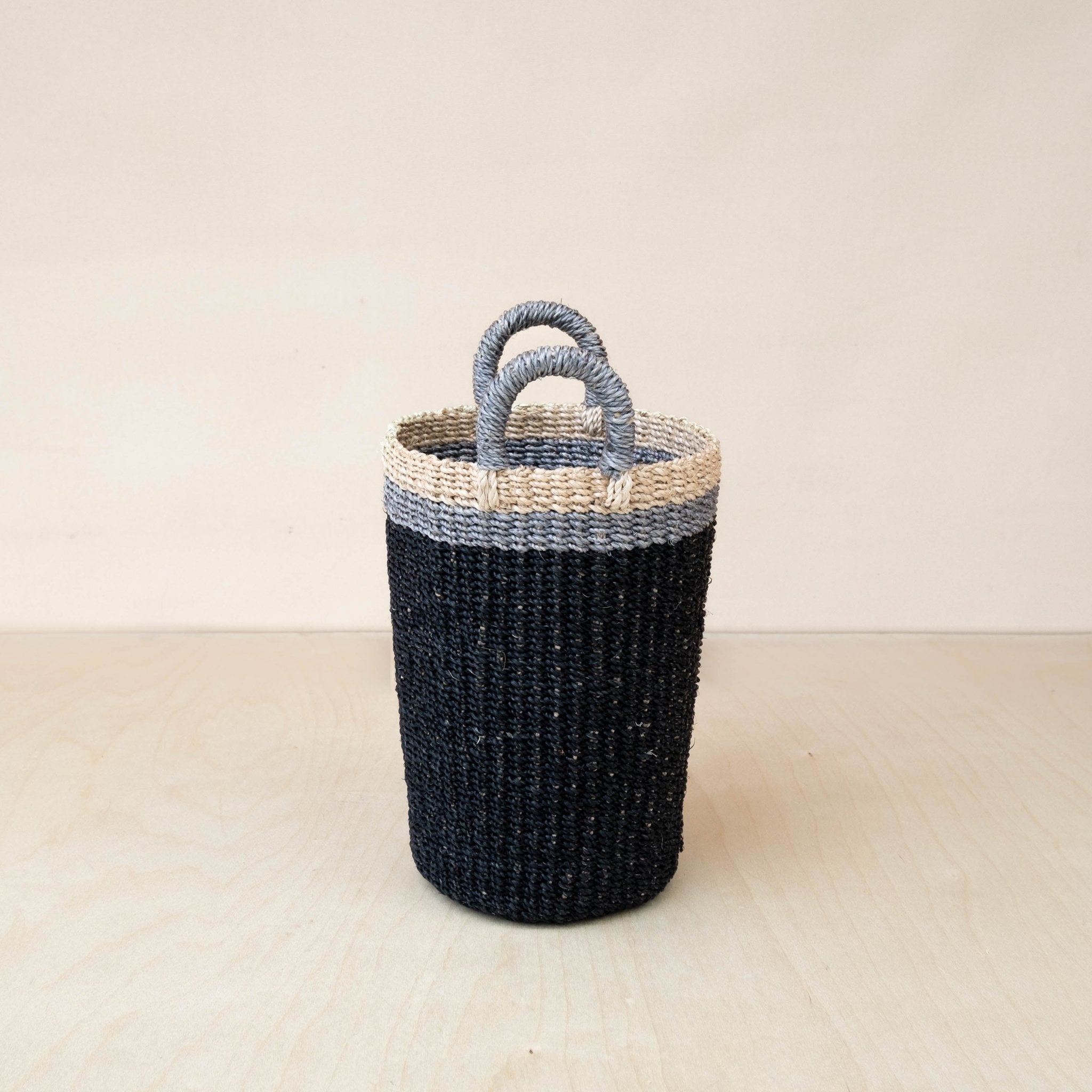 LIKHÂ Black Woven Basket Vase - Weave Basket | LIKHÂ