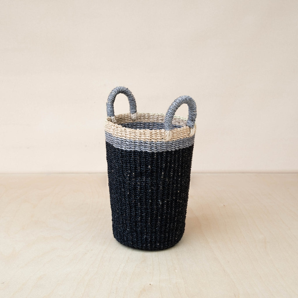 LIKHÂ Black Woven Basket Vase - Weave Basket | LIKHÂ