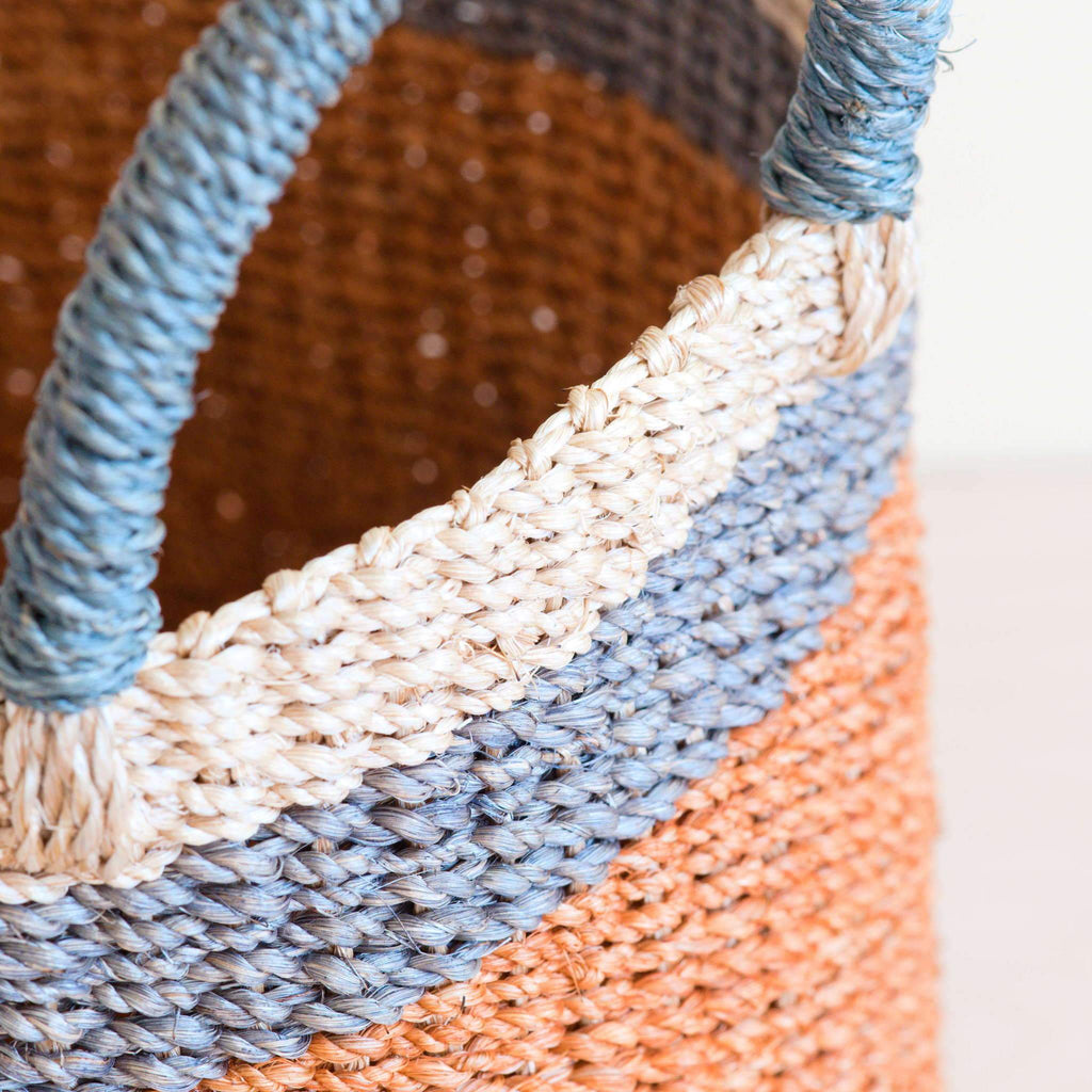 LIKHÂ Coral Floor Basket with Handle - Floor Baskets | LIKHÂ