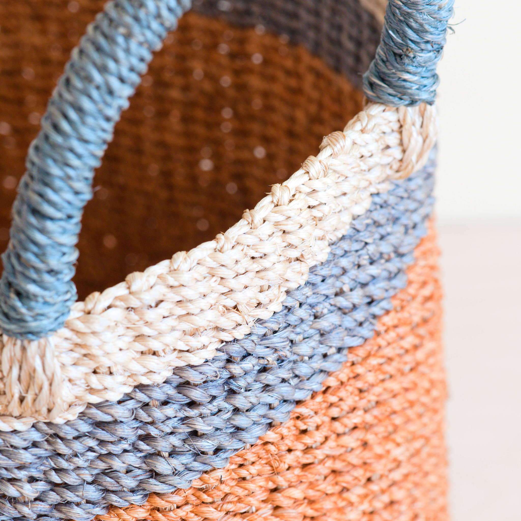 LIKHÂ Coral Floor Basket with Handle - Floor Baskets | LIKHÂ
