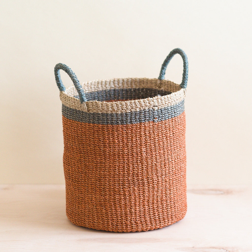 LIKHÂ Coral Floor Basket with Handle - Floor Baskets | LIKHÂ