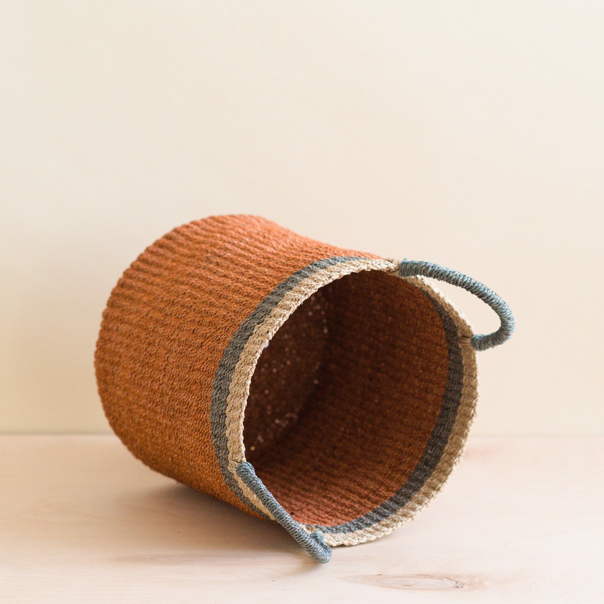 LIKHÂ Coral Floor Basket with Handle - Floor Baskets | LIKHÂ