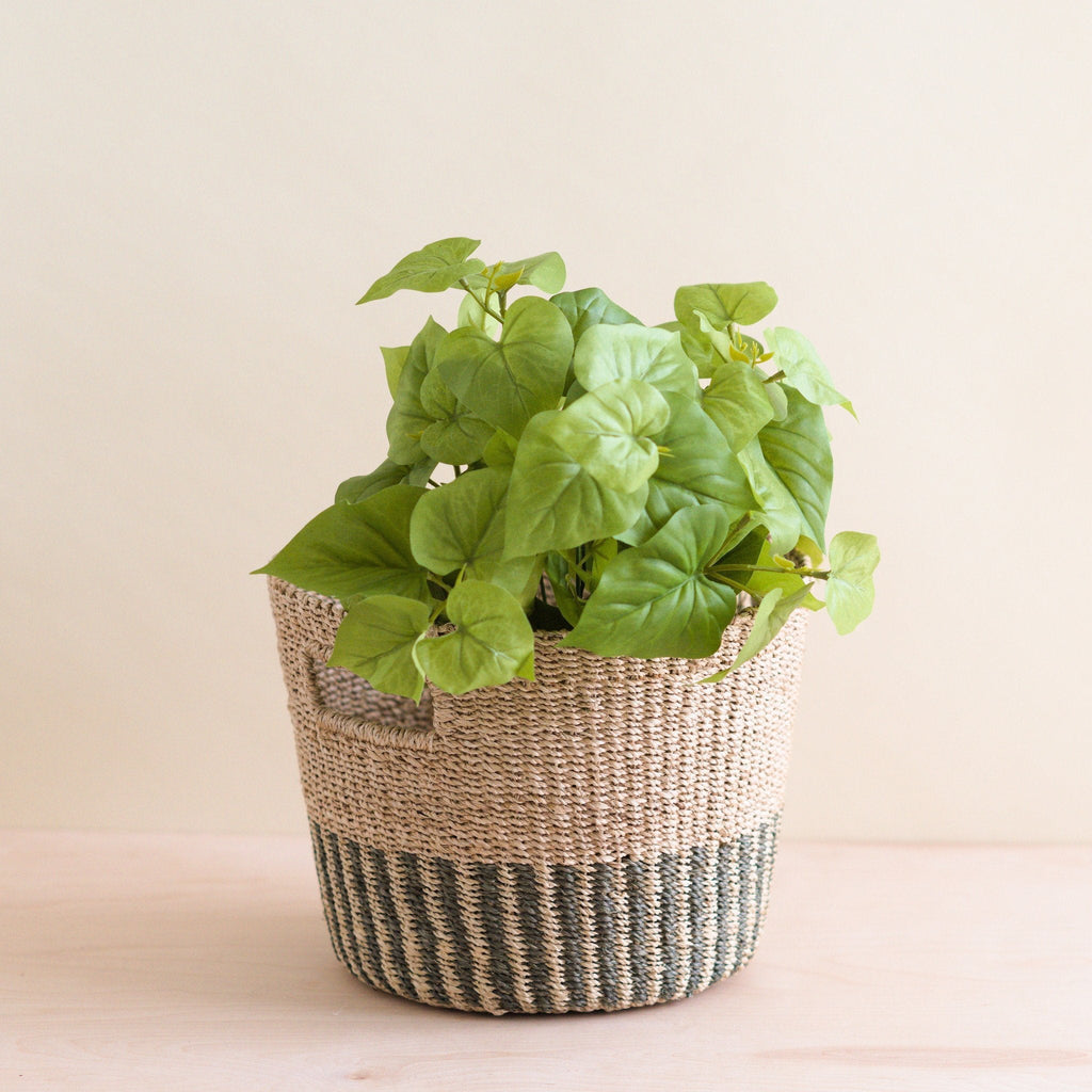 LIKHÂ Grey + Natural Tapered Basket - Storage Baskets | LIKHÂ