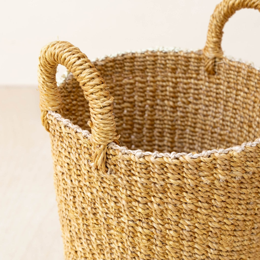 Mustard Tall Woven Basket Vase - Wicker Basket | LIKHÂ LIKHÂ | Heirloom Boulevard