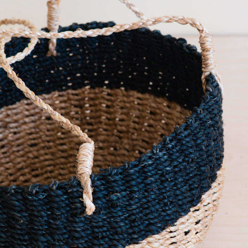 Natural + Black Colorblock Hanging Planter - Hanging Basket | LIKHÂ LIKHÂ | Heirloom Boulevard