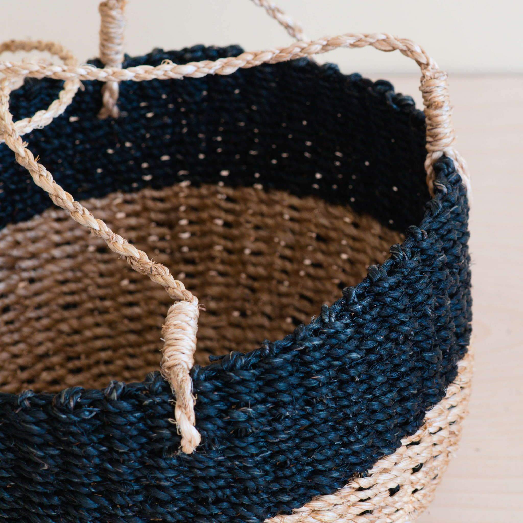 Natural + Black Colorblock Hanging Planter - Hanging Basket | LIKHÂ LIKHÂ | Heirloom Boulevard