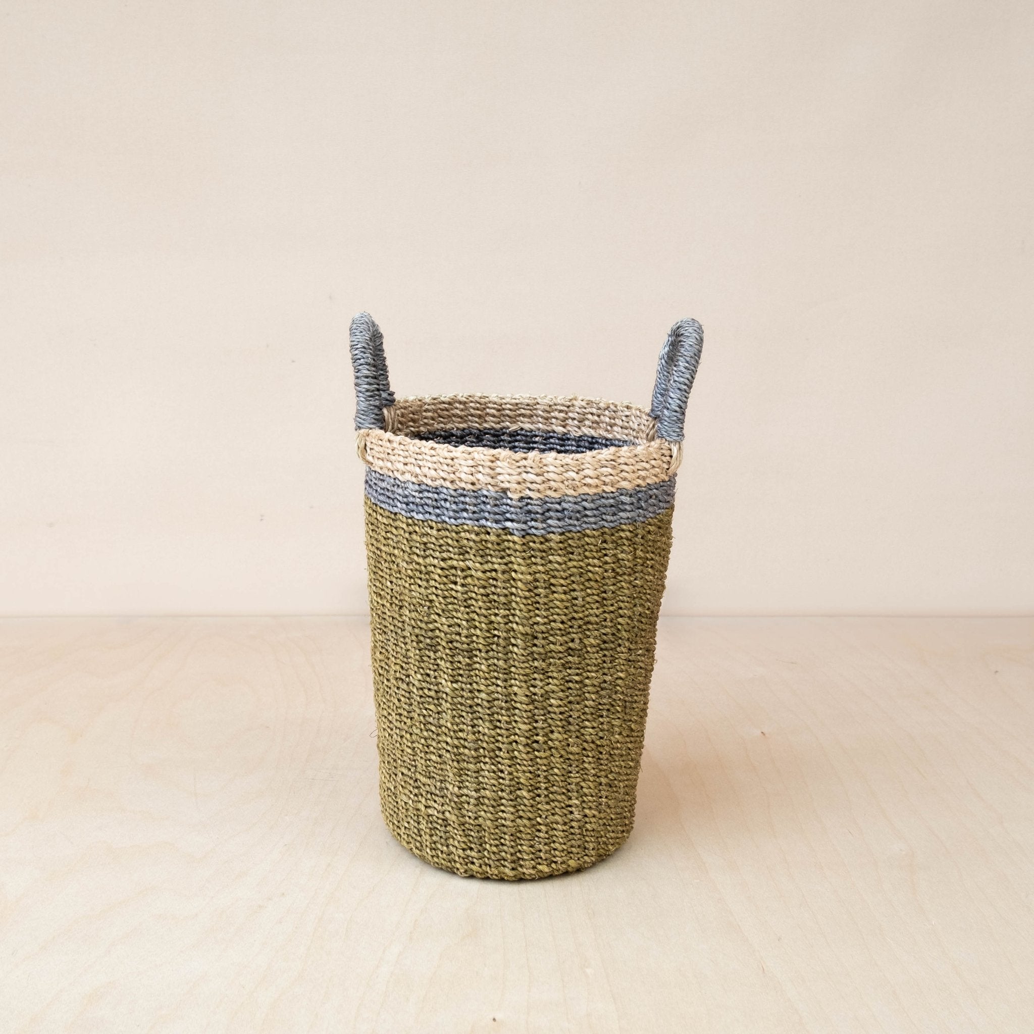 Olive Tall Wicker Basket Vase - Woven Plant Baskets | LIKHÂ LIKHÂ | Heirloom Boulevard