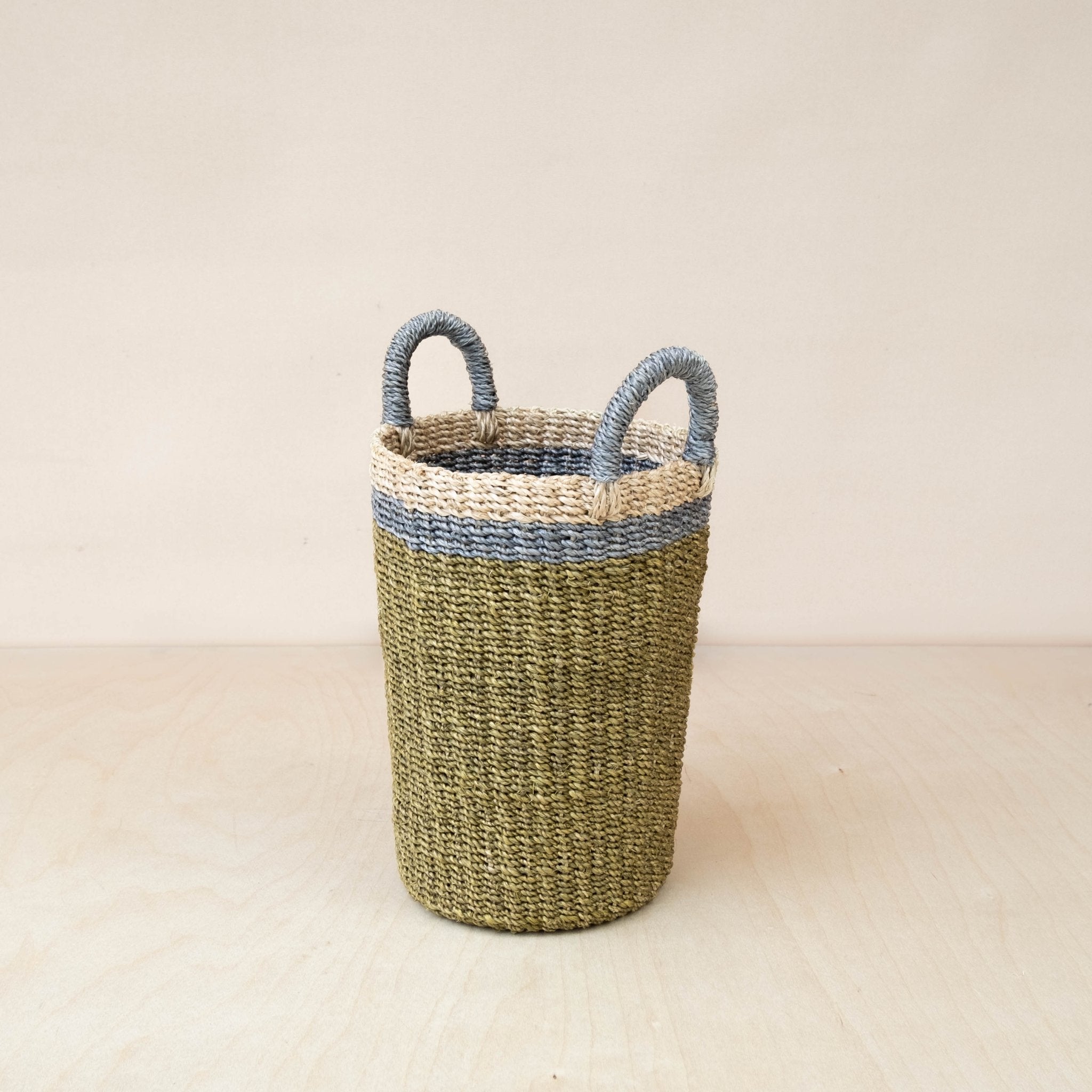 Olive Tall Wicker Basket Vase - Woven Plant Baskets | LIKHÂ LIKHÂ | Heirloom Boulevard