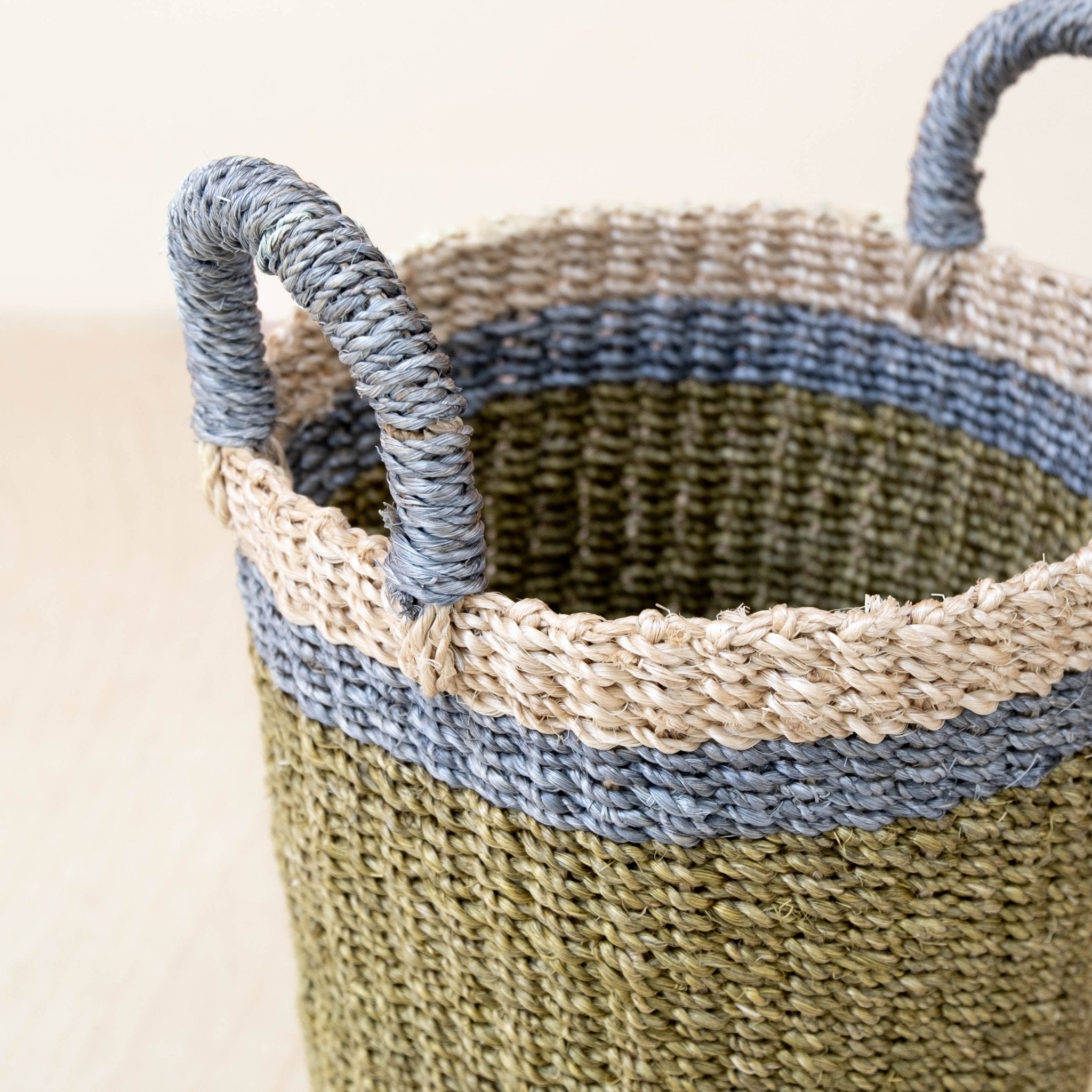 Olive Tall Wicker Basket Vase - Woven Plant Baskets | LIKHÂ LIKHÂ | Heirloom Boulevard