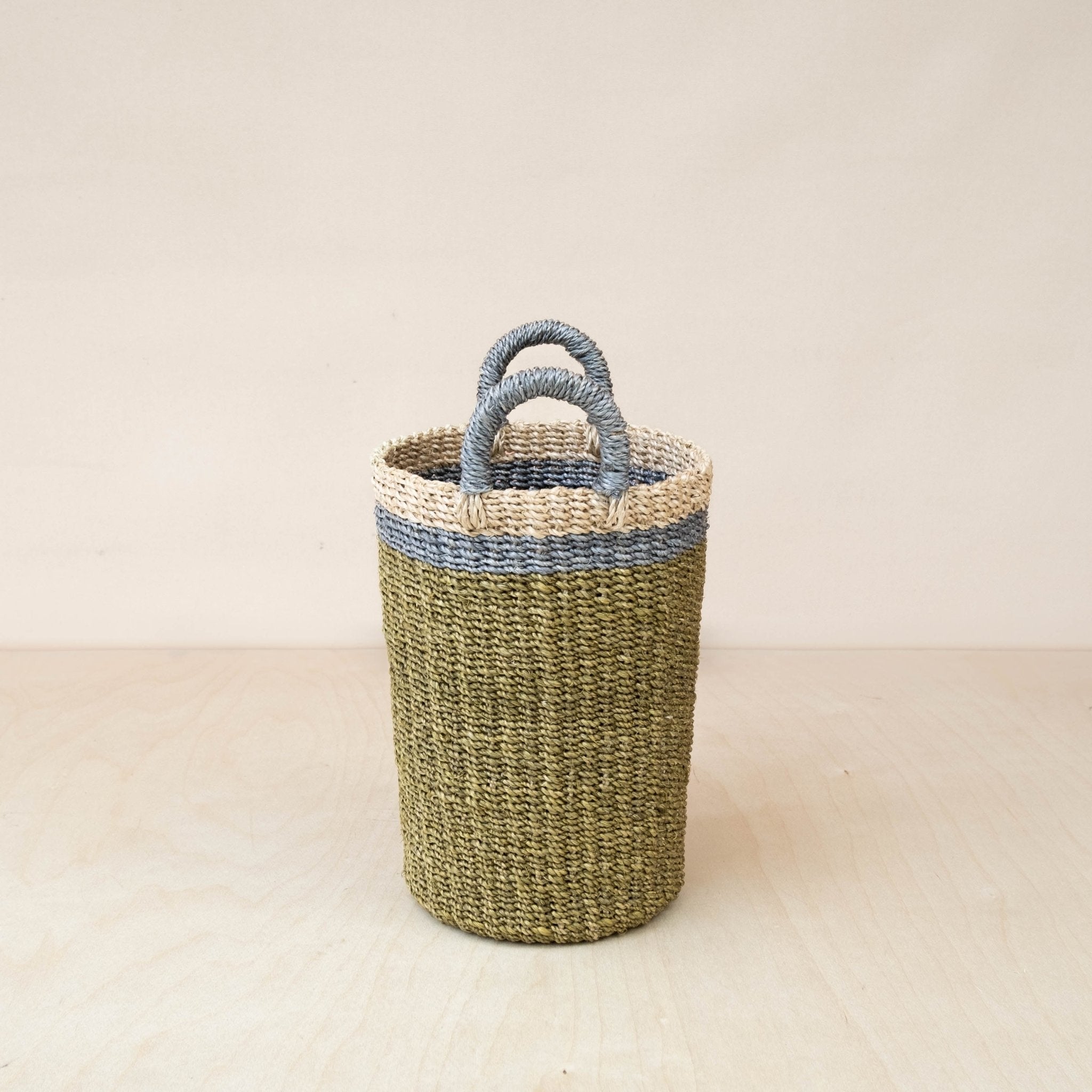 Olive Tall Wicker Basket Vase - Woven Plant Baskets | LIKHÂ LIKHÂ | Heirloom Boulevard