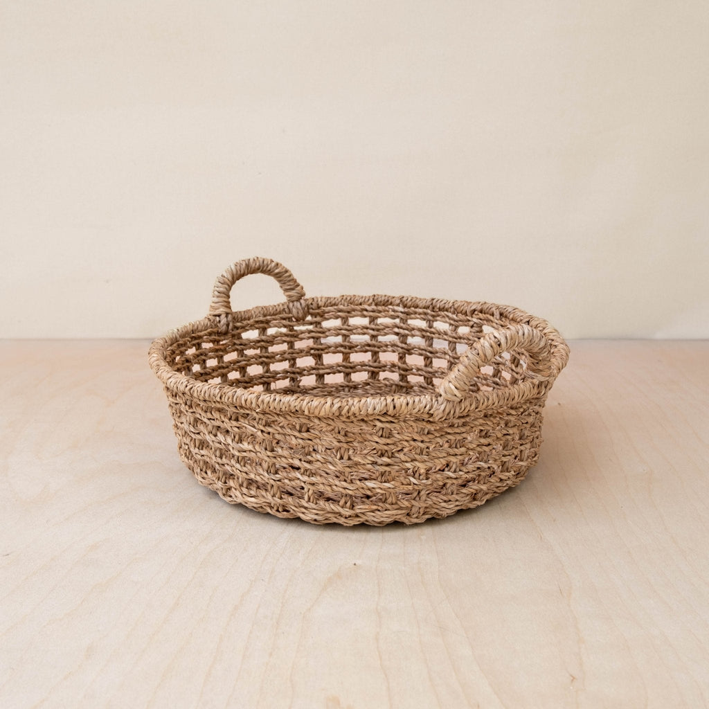 Round Open Weave Basket - Wicker Basket | LIKHÂ | Heirloom Boulevard