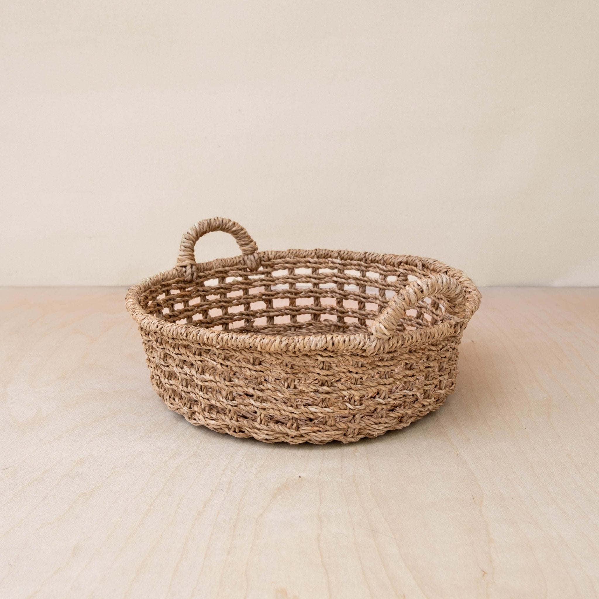 Round Open Weave Basket - Wicker Basket | LIKHÂ | Heirloom Boulevard