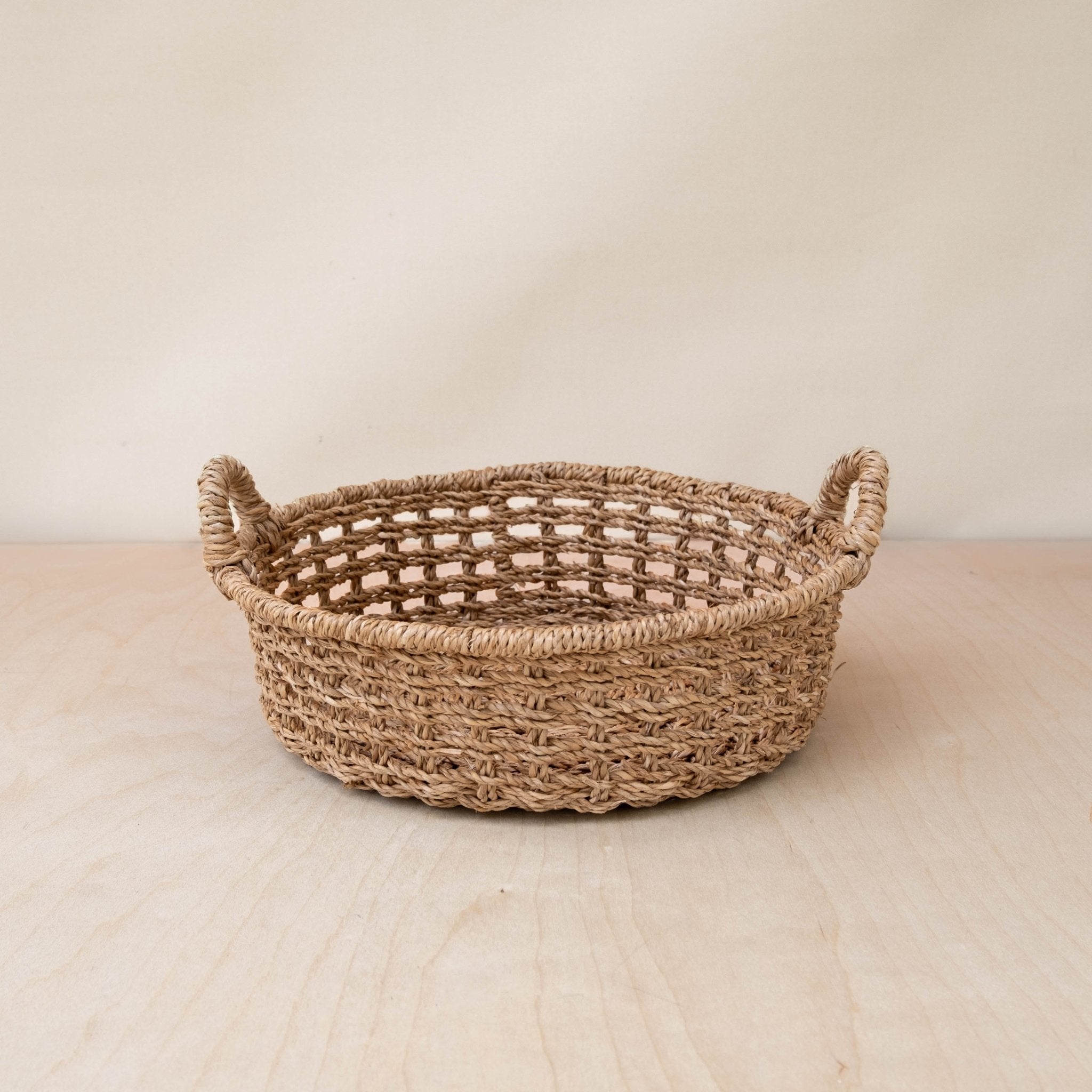 Round Open Weave Basket - Wicker Basket | LIKHÂ | Heirloom Boulevard