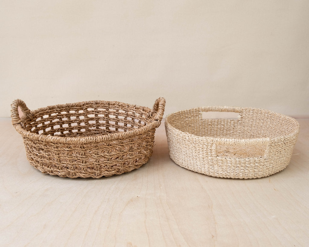 Round Open Weave Basket - Wicker Basket | LIKHÂ | Heirloom Boulevard