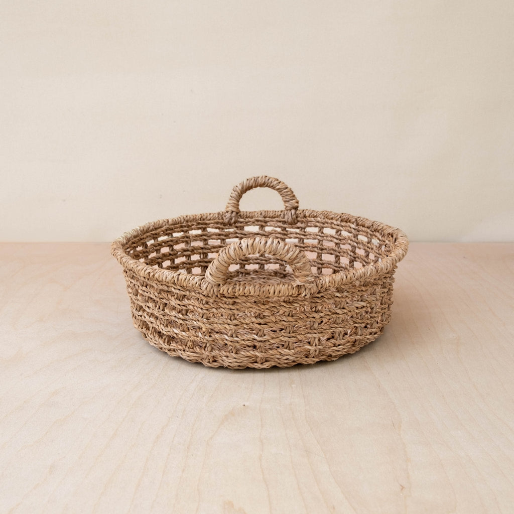Round Open Weave Basket - Wicker Basket | LIKHÂ | Heirloom Boulevard