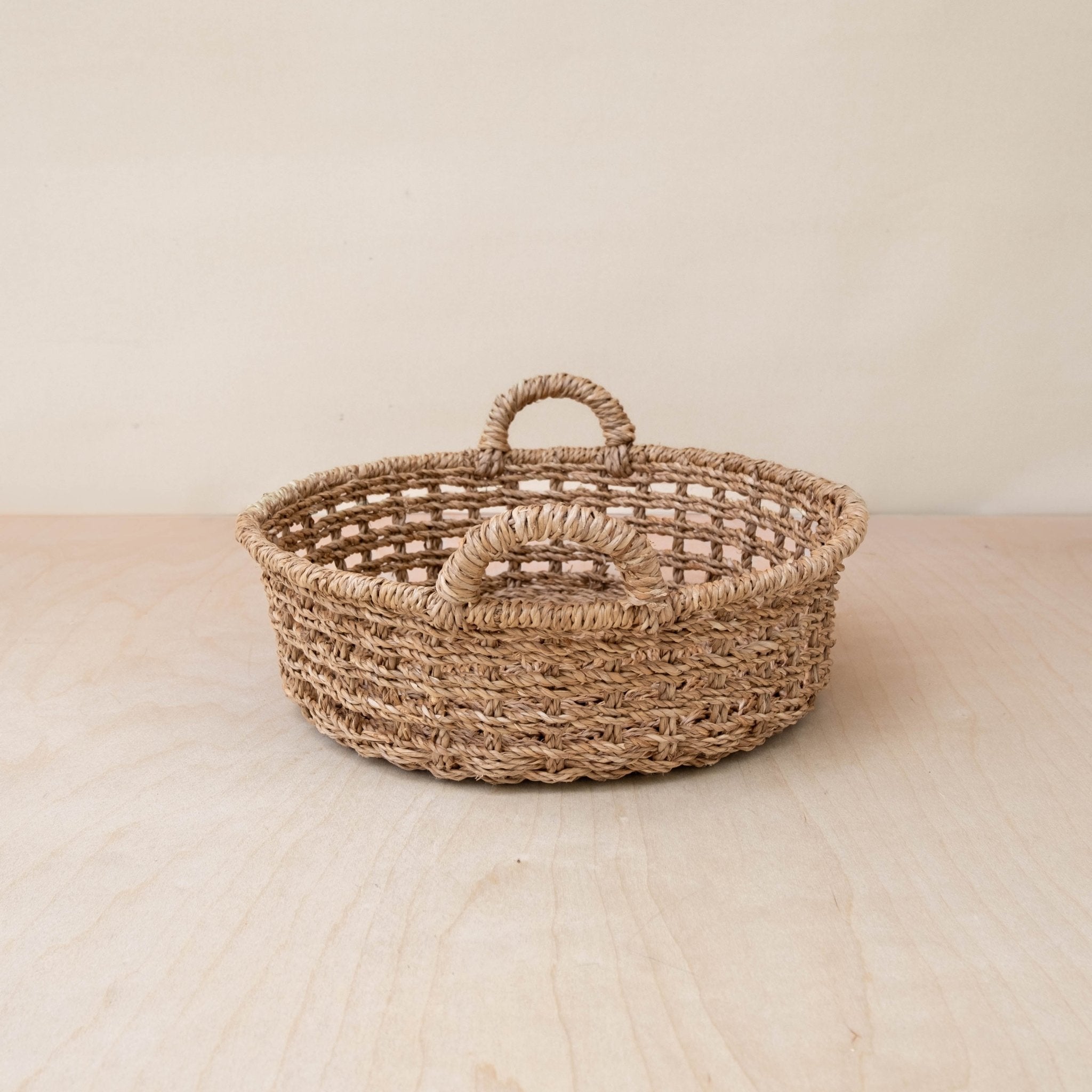 Round Open Weave Basket - Wicker Basket | LIKHÂ | Heirloom Boulevard