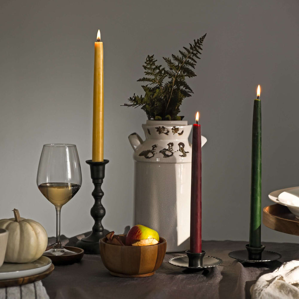 Hand-Dipped Beeswax Taper Candles - Bulk 4-Pair Bundle | Heirloom Boulevard