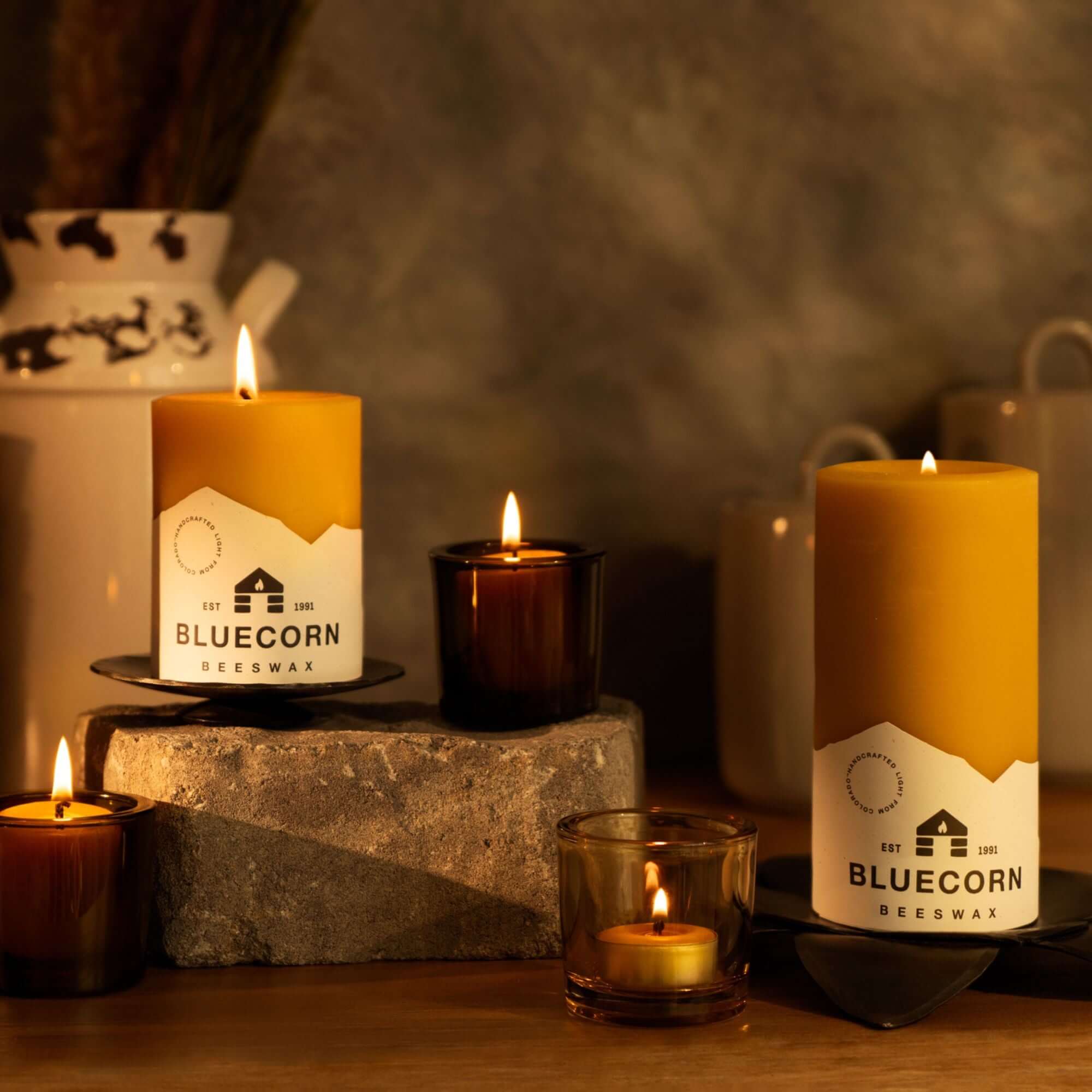 Pure Beeswax Pillar Candles | Heirloom Boulevard