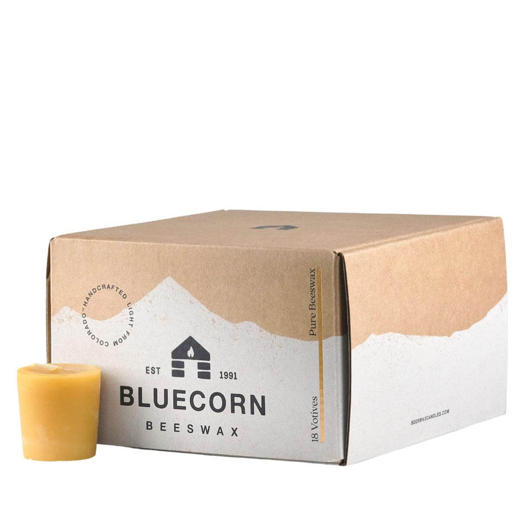 Pure Beeswax Votive Candles 18-Pack Raw | Heirloom Boulevard
