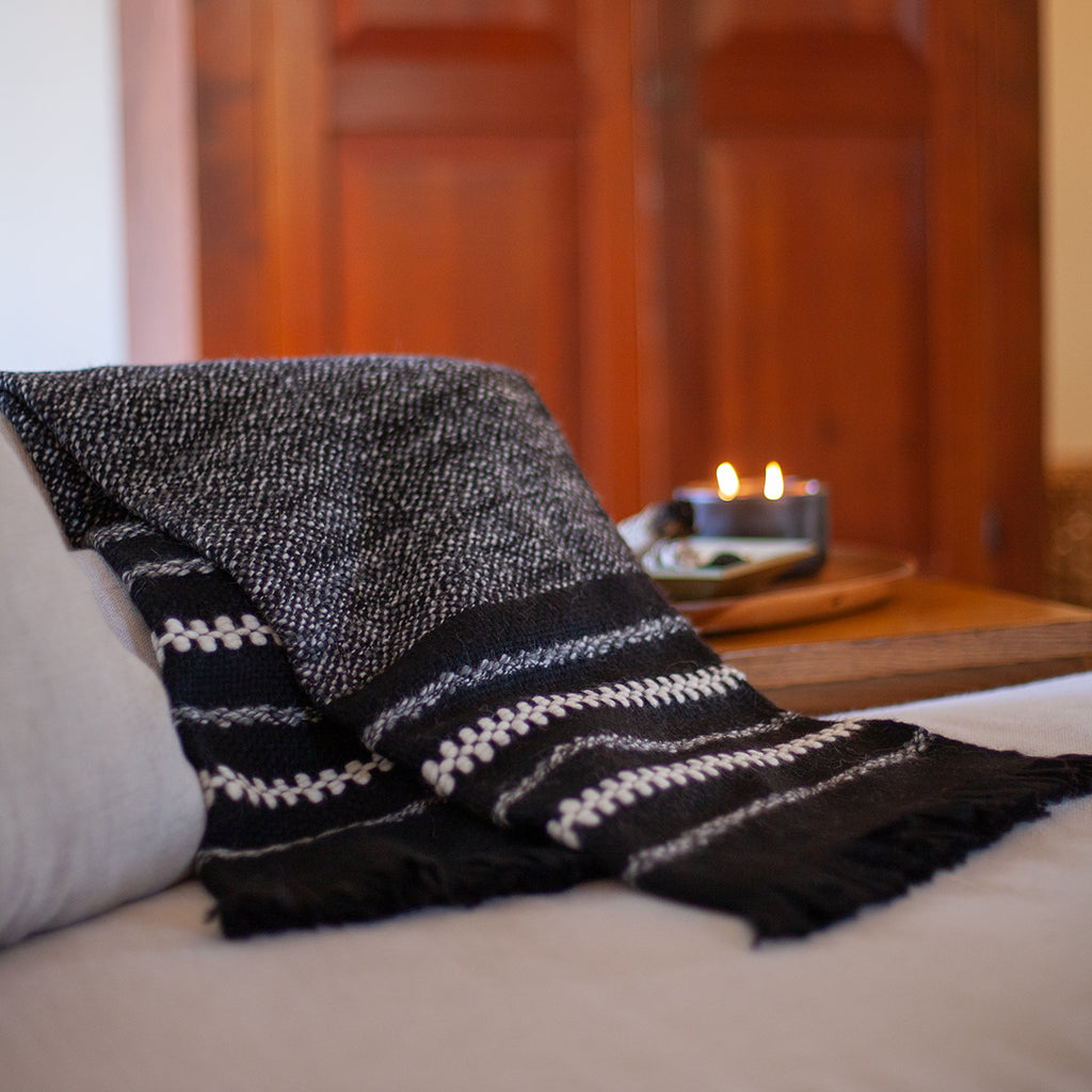 Chunky Cuzco Alpaca Throw SLATE + SALT | Heirloom Boulevard